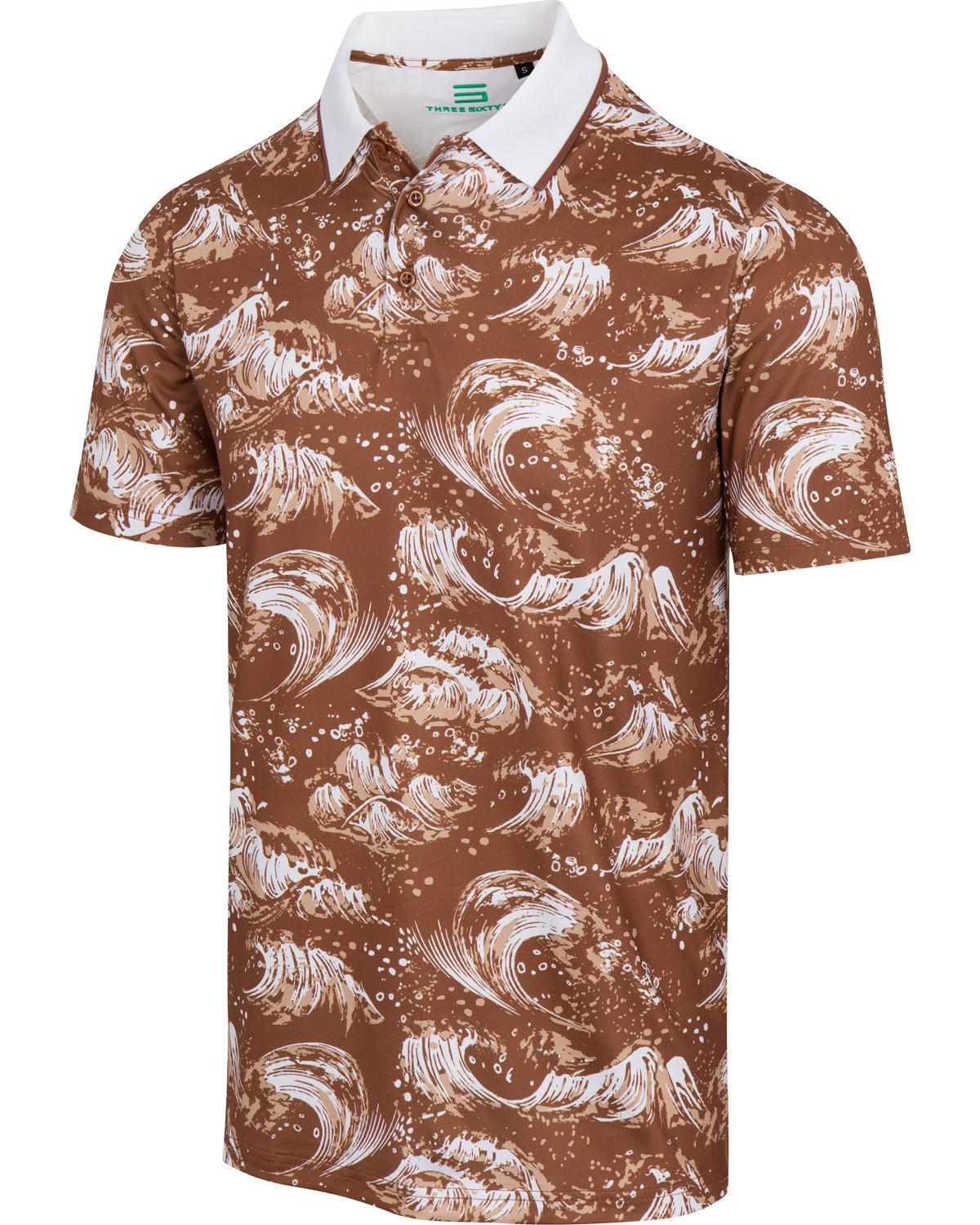 Three Sixty Six Men’s Print Golf Polos Male Product Image