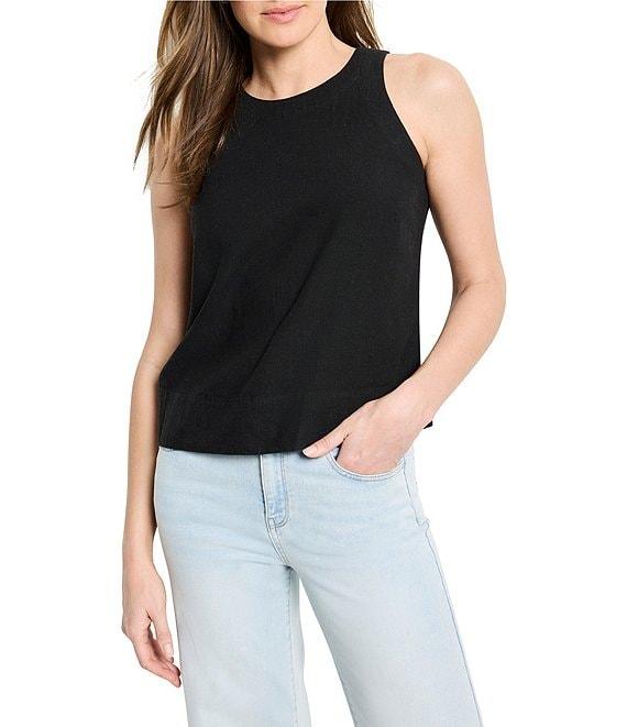 NIC + ZOE Rumba Linen Blend Crew Neck Sleeveless Pop On Coorinating Tank Product Image