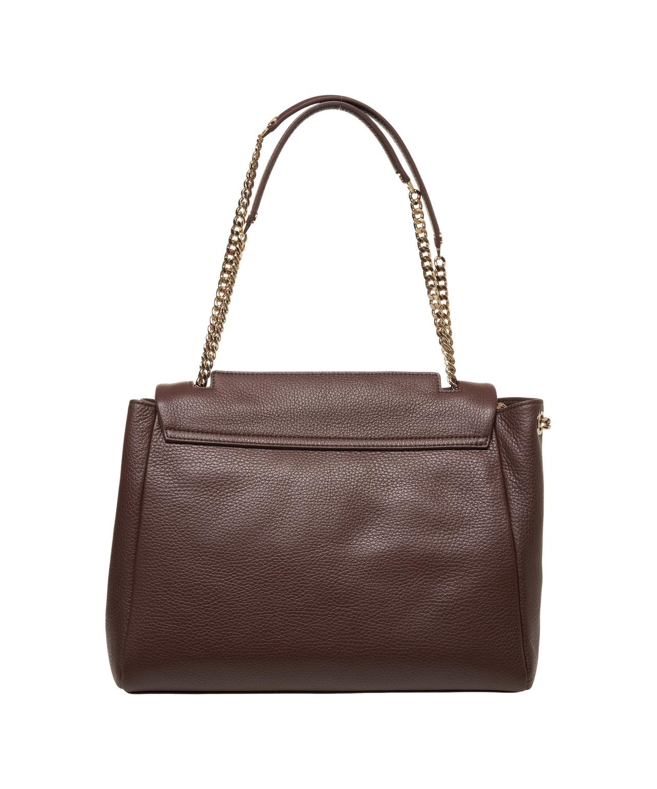 Grained leather shoulder bag Product Image