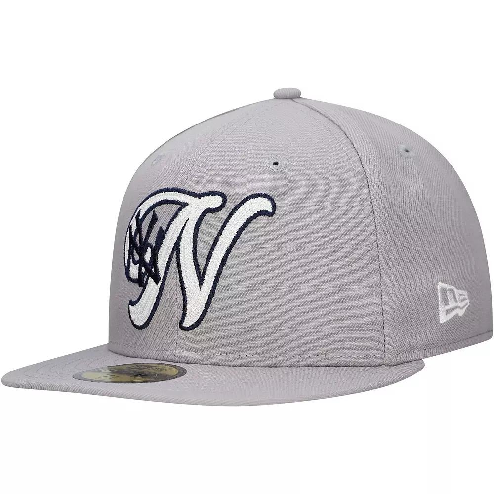 Men's New Era Gray New York Yankees Duo Logo 2.0 59FIFTY Fitted Hat,  Product Image