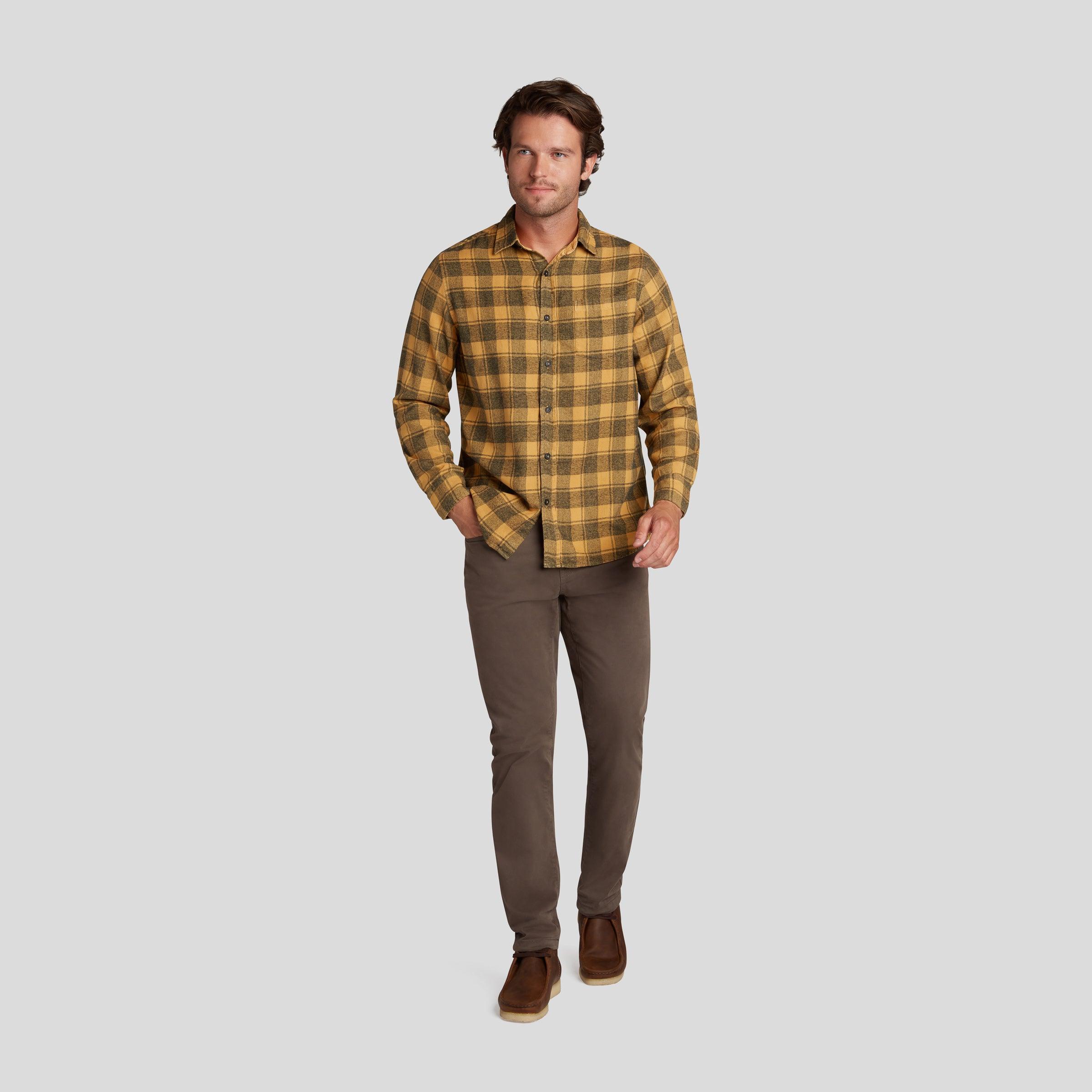 Jaspe Midweight Twill - Spruce Yellow Plaid Product Image
