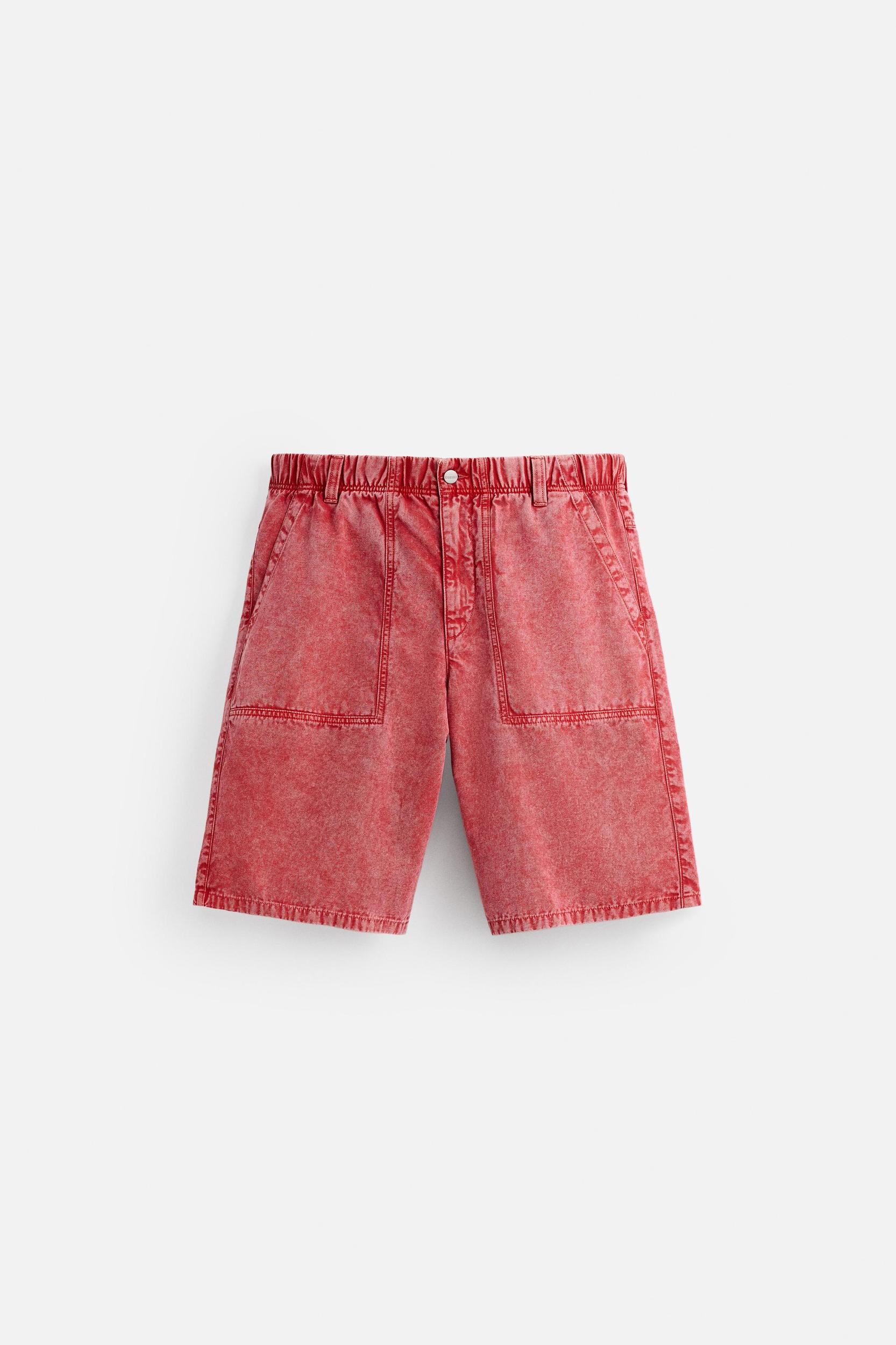 WASHED RELAXED FIT BERMUDA SHORTS Product Image