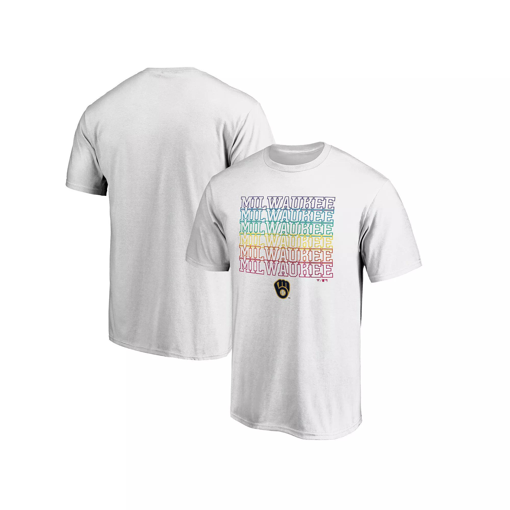 Men's Fanatics Branded White Milwaukee Brewers City Pride T-Shirt, Size: 2XL Product Image