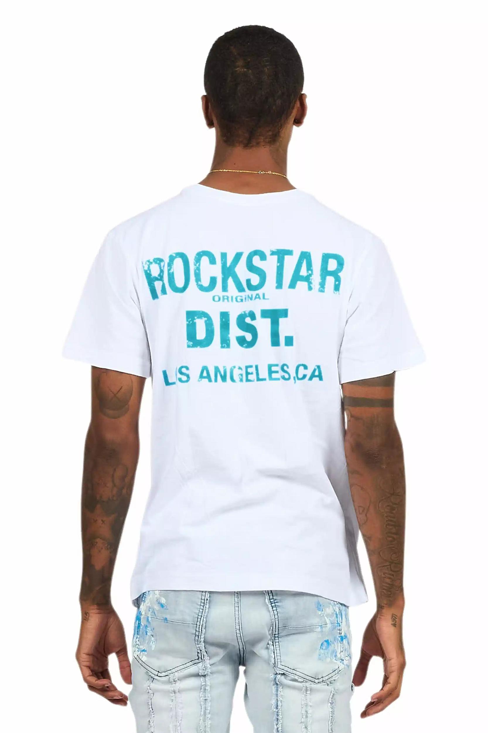 Lake White/Aqua Graphic T-Shirt Male Product Image