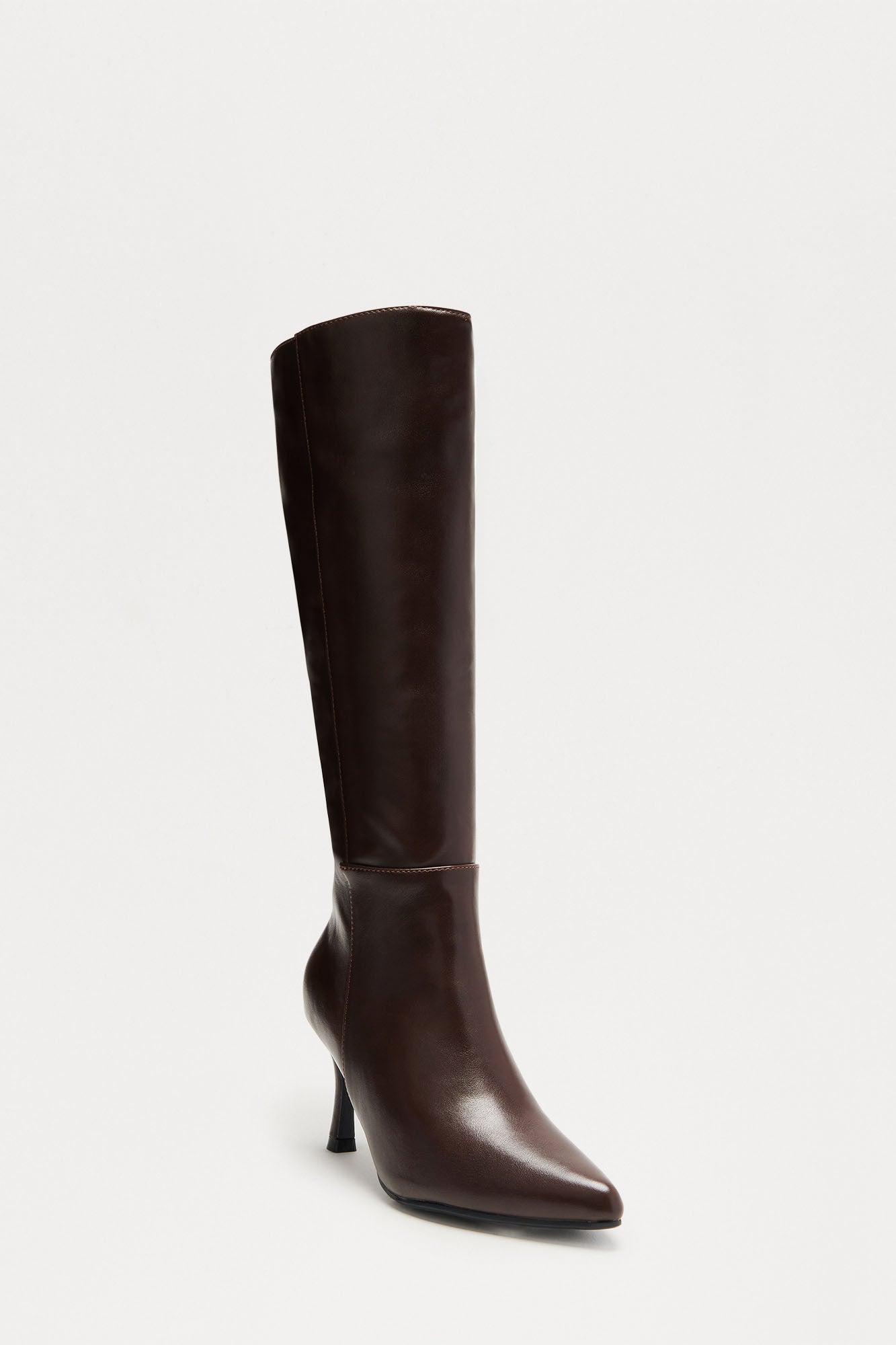 Edge Knee High Boots - Brown Product Image