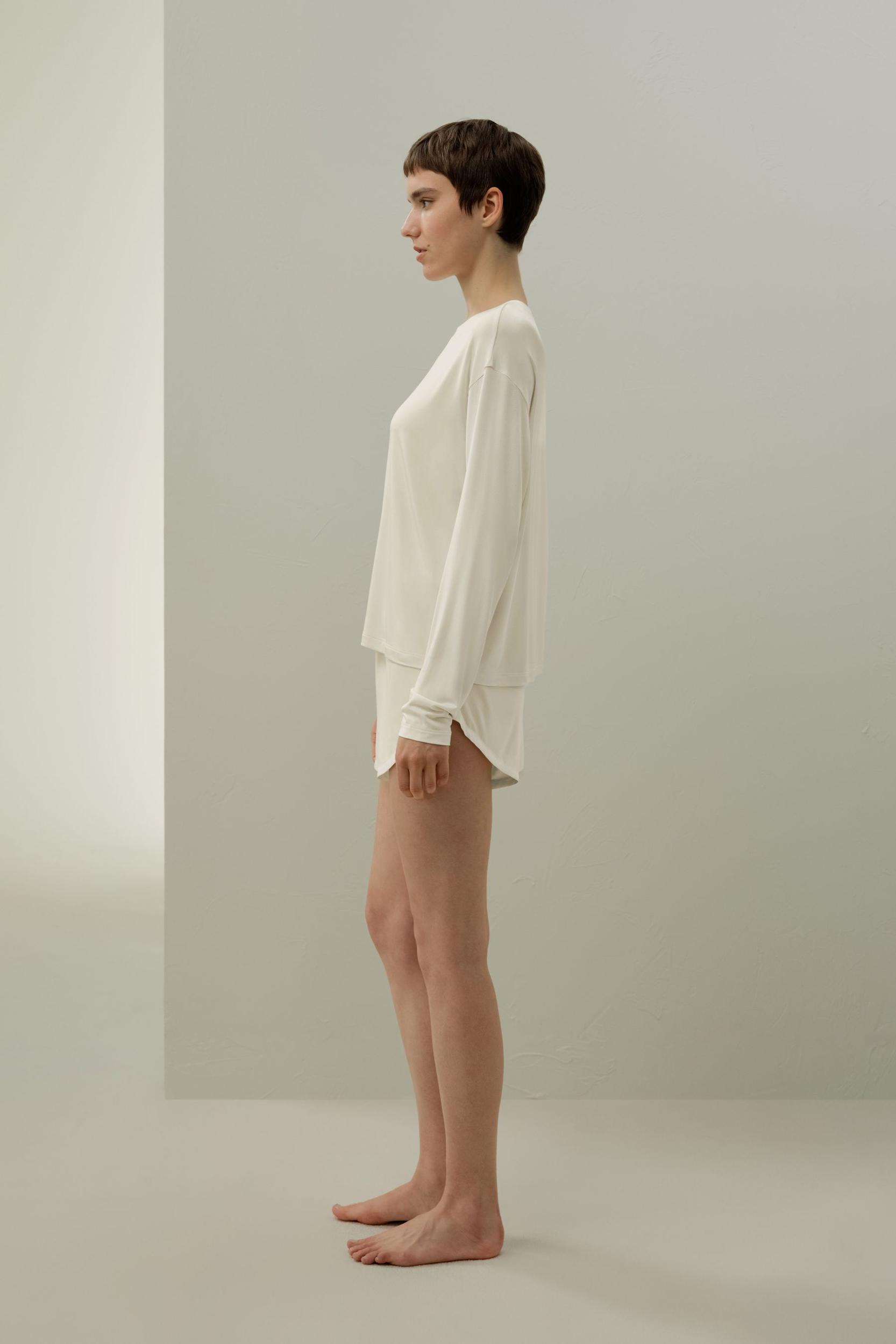 Silk Breeze Jersey Relaxed Lounge Top Product Image