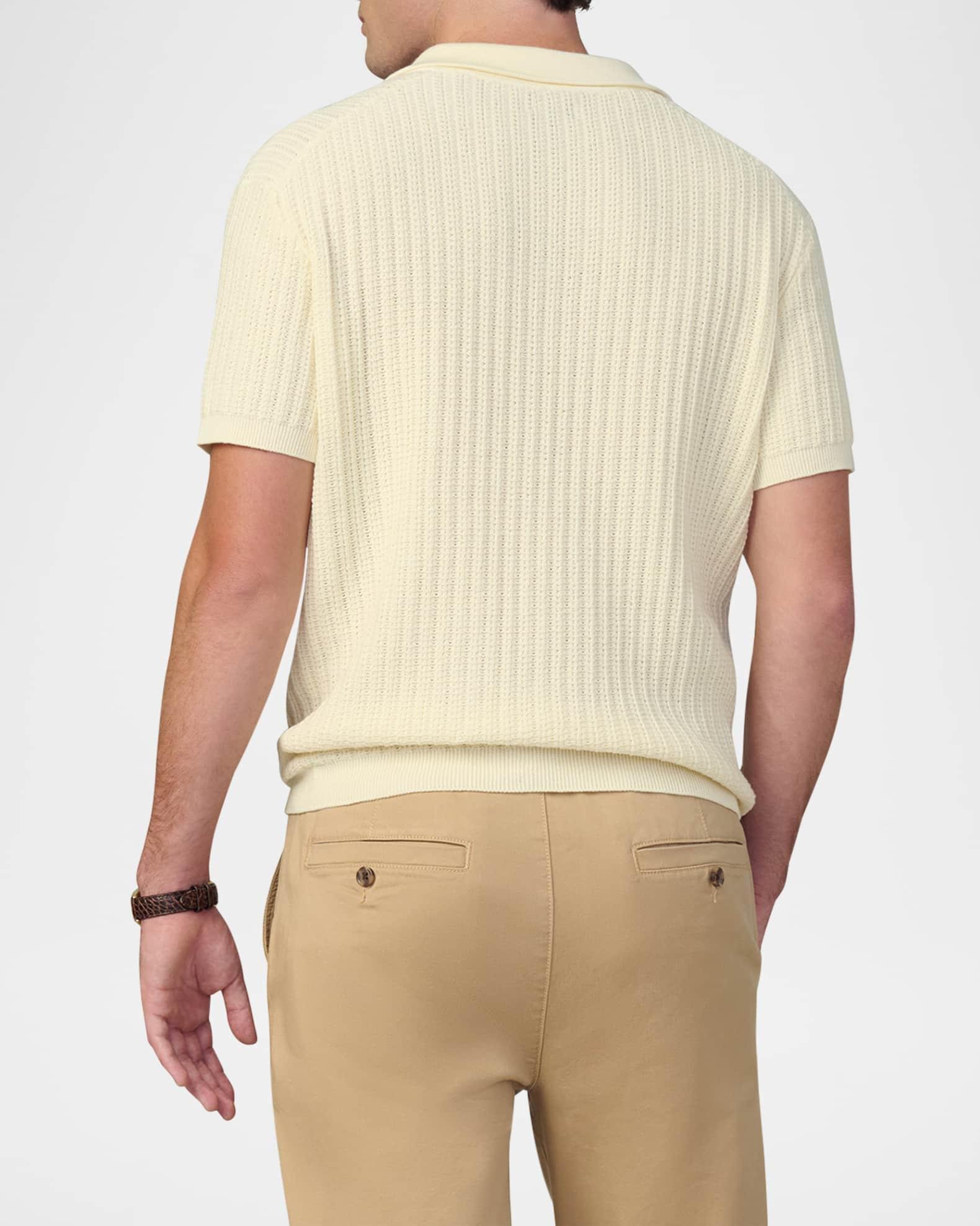 Men's Textured Polo Sweater Product Image