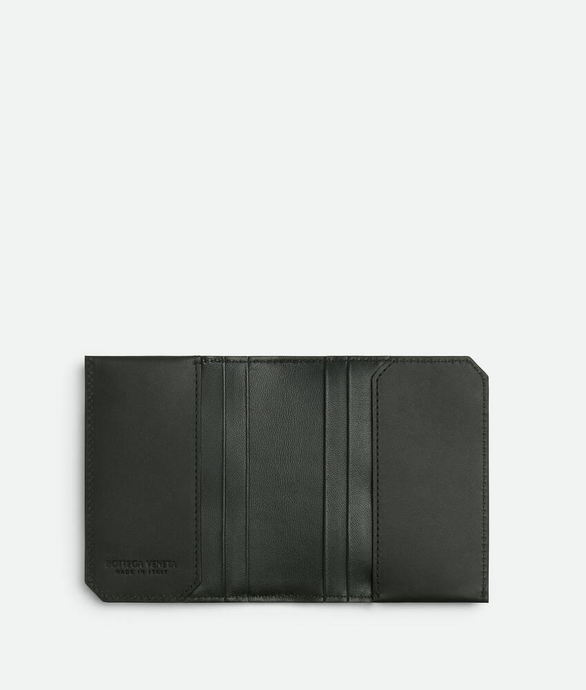 Men's Intrecciato Piccolo Flap Card Case in Dark green Product Image