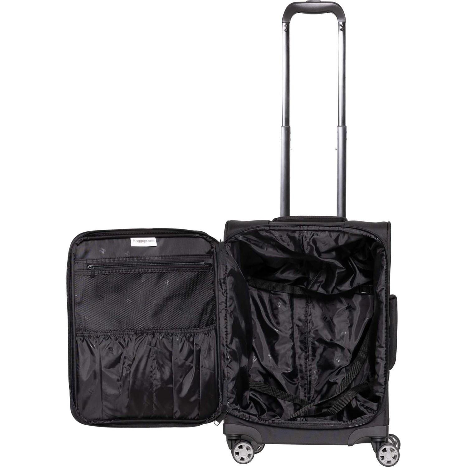 IT Luggage 20.9” Downtime Carry-On Spinner Suitcase - Softside, Black Product Image