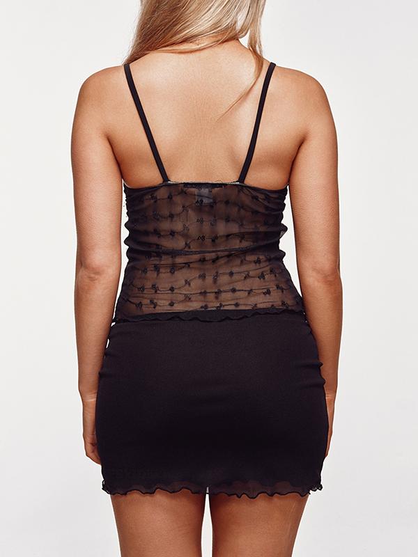 Lace V Neck Backless Slim Cami Top Product Image