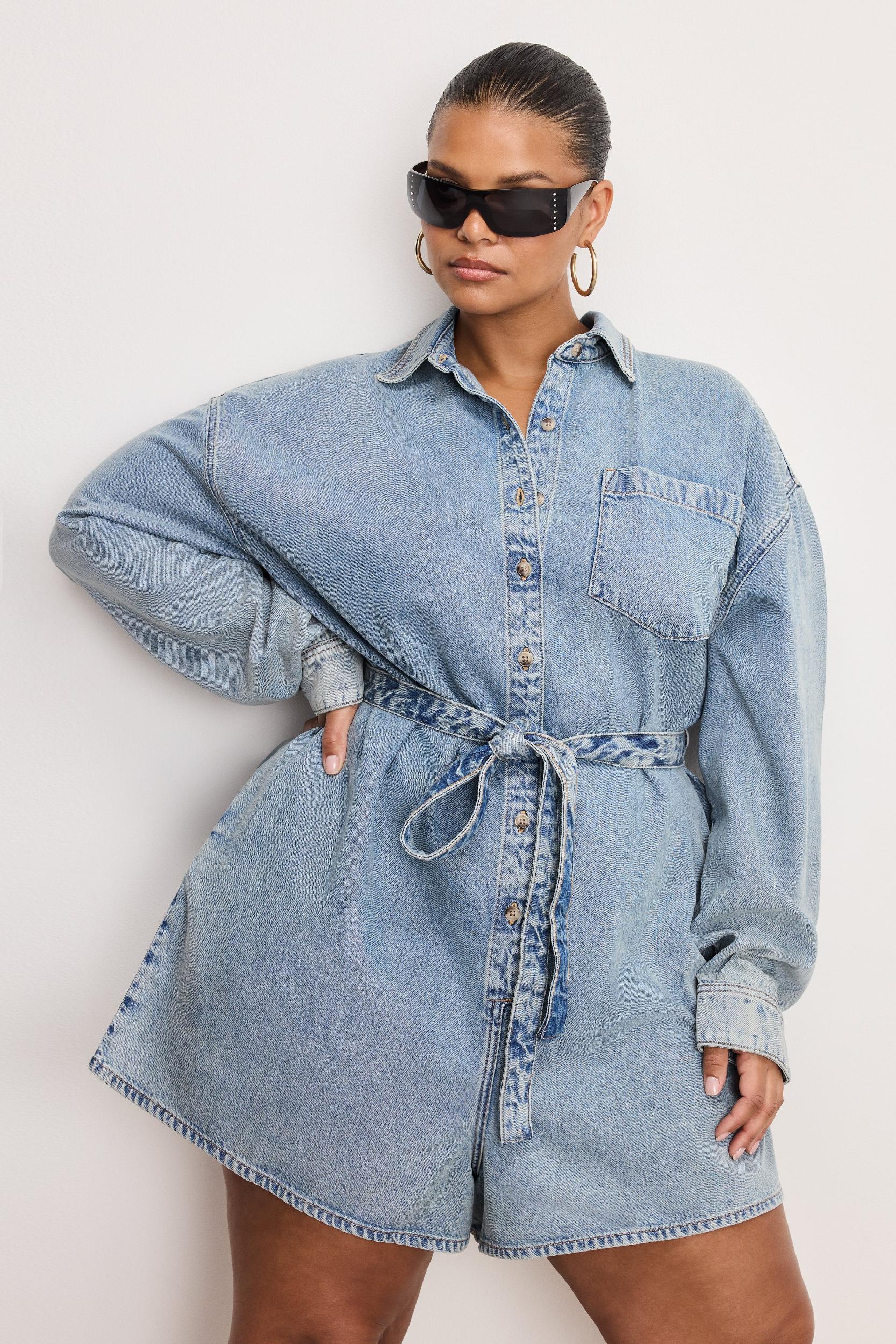 WEIGHTLESS DENIM ROMPER | INDIGO793 Product Image