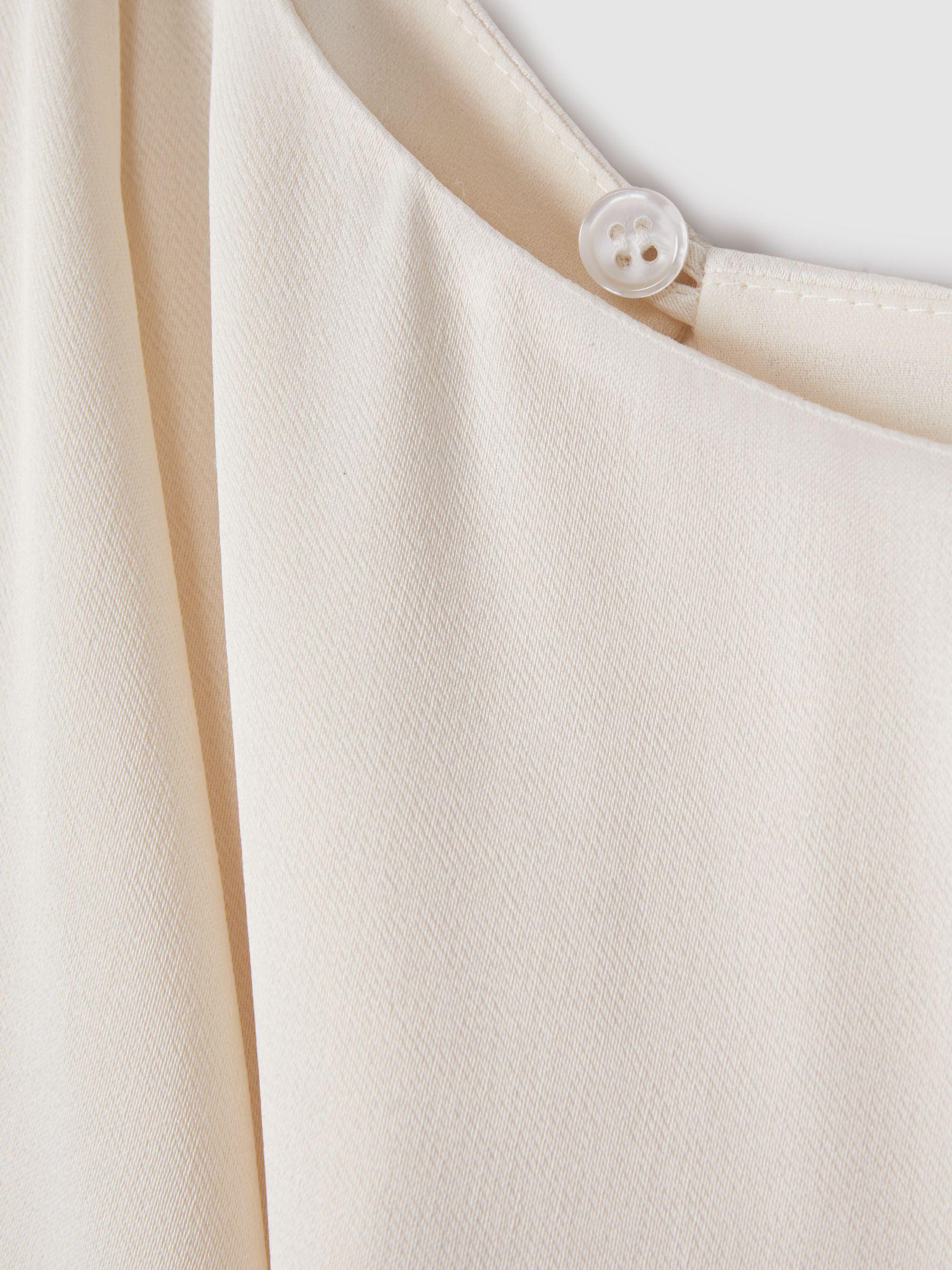 Draped Maxi Dress in Ivory Product Image