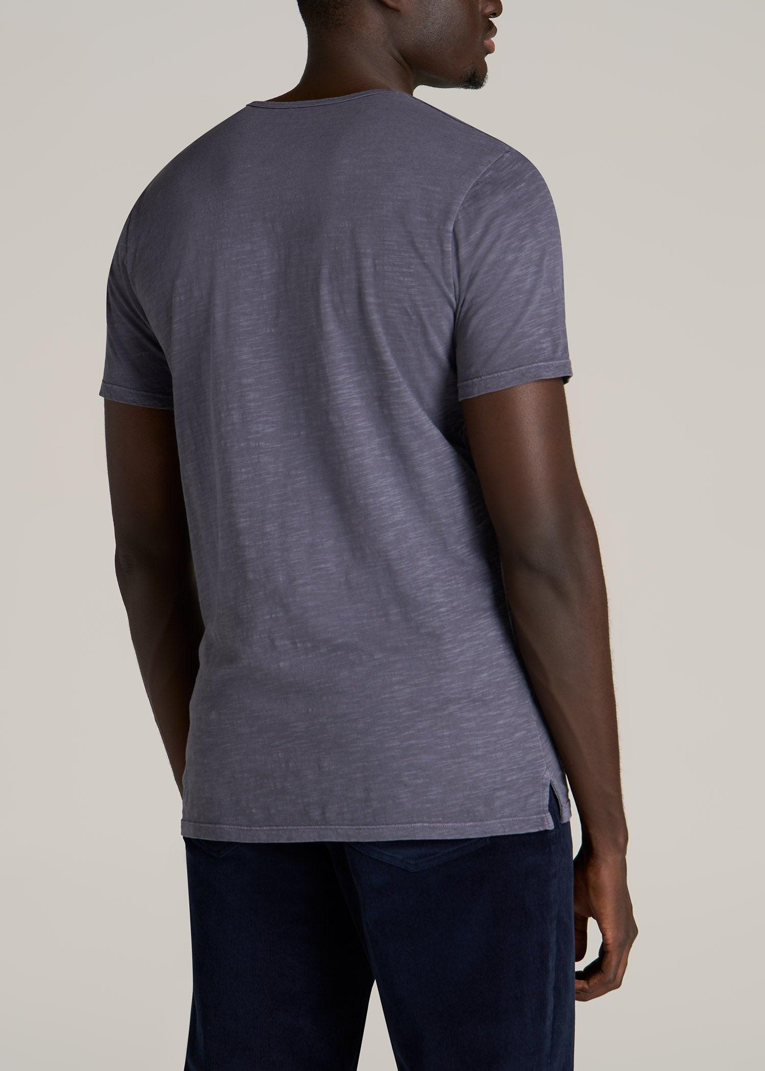 REGULAR-FIT Slub Tee for Tall Men in Grey Blue Male Product Image