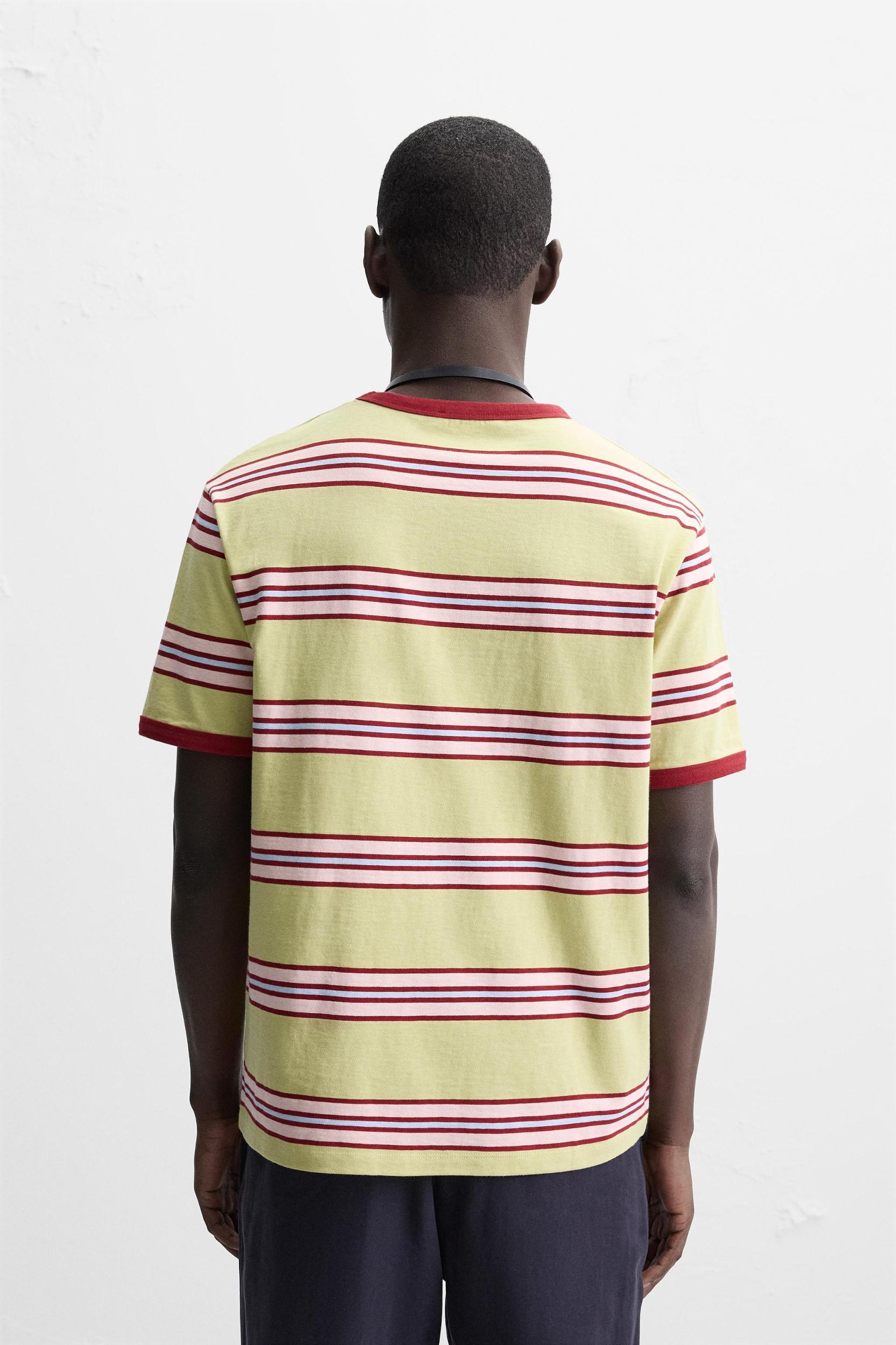 STRIPED CONTRAST T-SHIRT Product Image