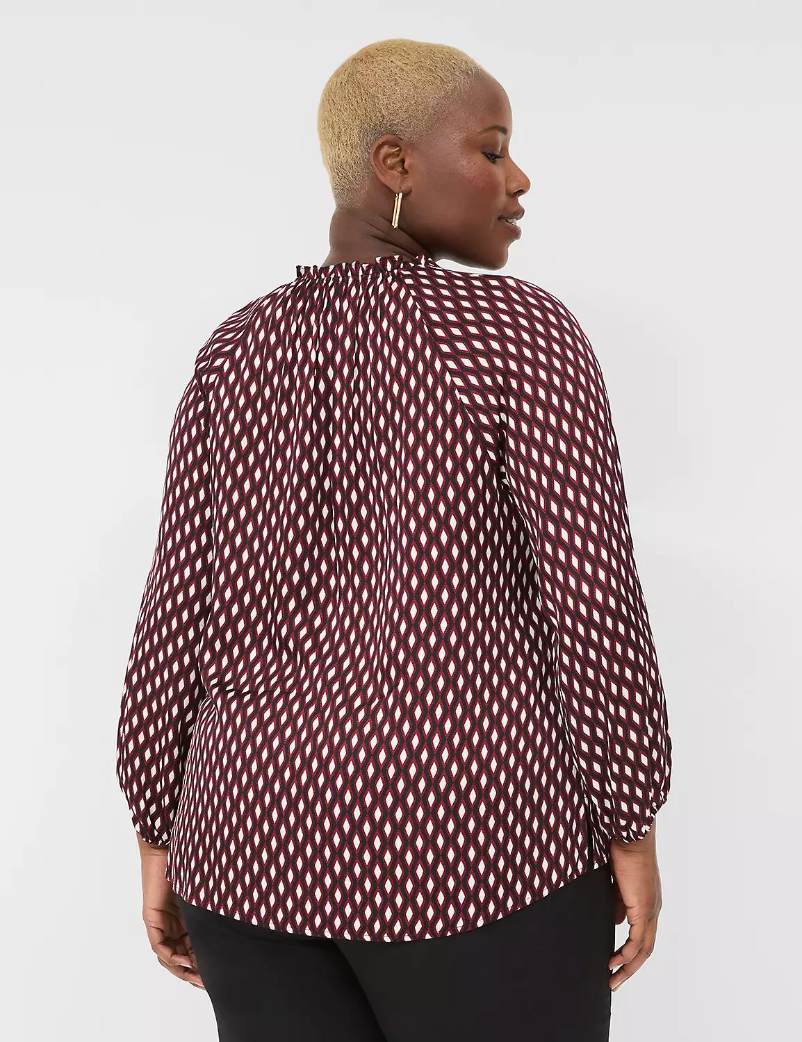 Faux Button-Front Blouse Product Image