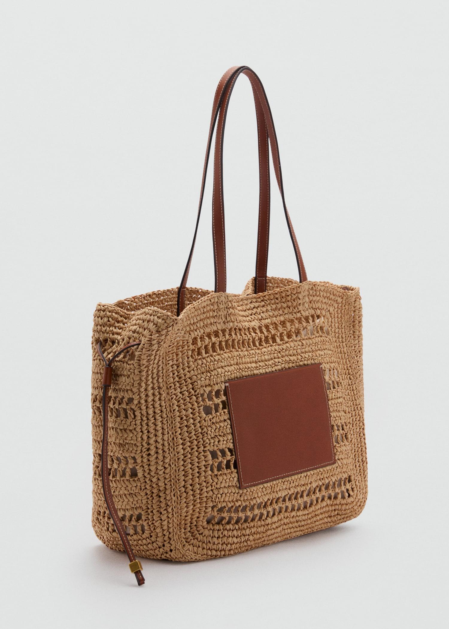 Natural fibre shopper bag - Women | MANGO USA Product Image