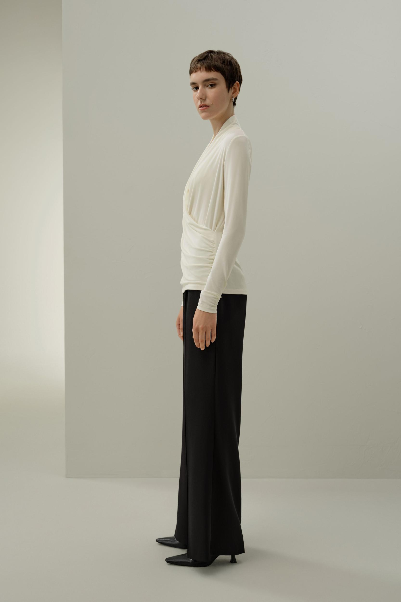 Silk Breeze Jersey Stretch Wrap Top Product Image