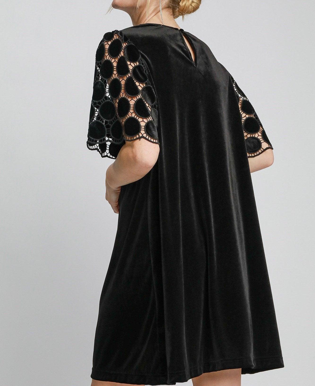 Black Velvet Dress (Small to Large) Product Image