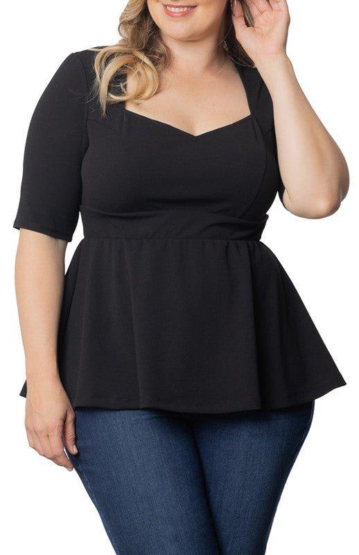 Posh Peplum Top - Plus Product Image