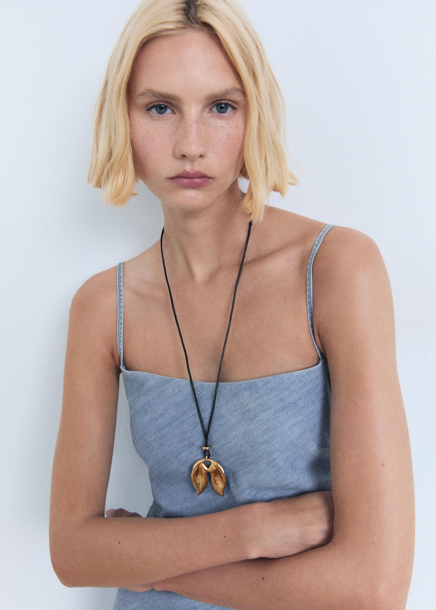 Draped denim dress - Women | MANGO USA Product Image