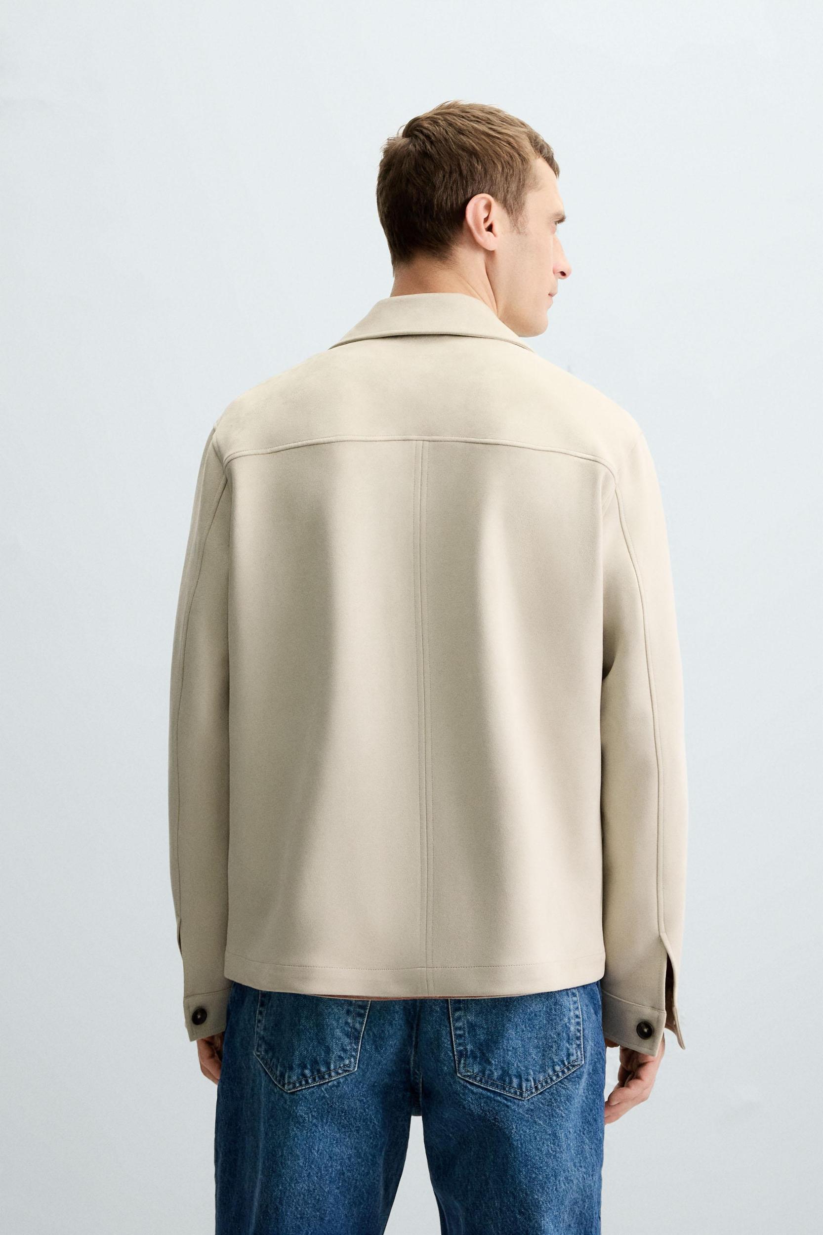 FAUX SUEDE OVERSHIRT Product Image