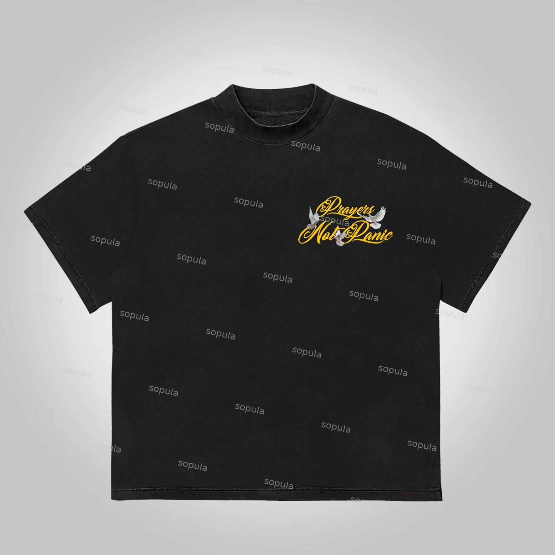 Sopula Prayers God Will Be By Your Side Printed Graphics Cotton T-Shirt Product Image