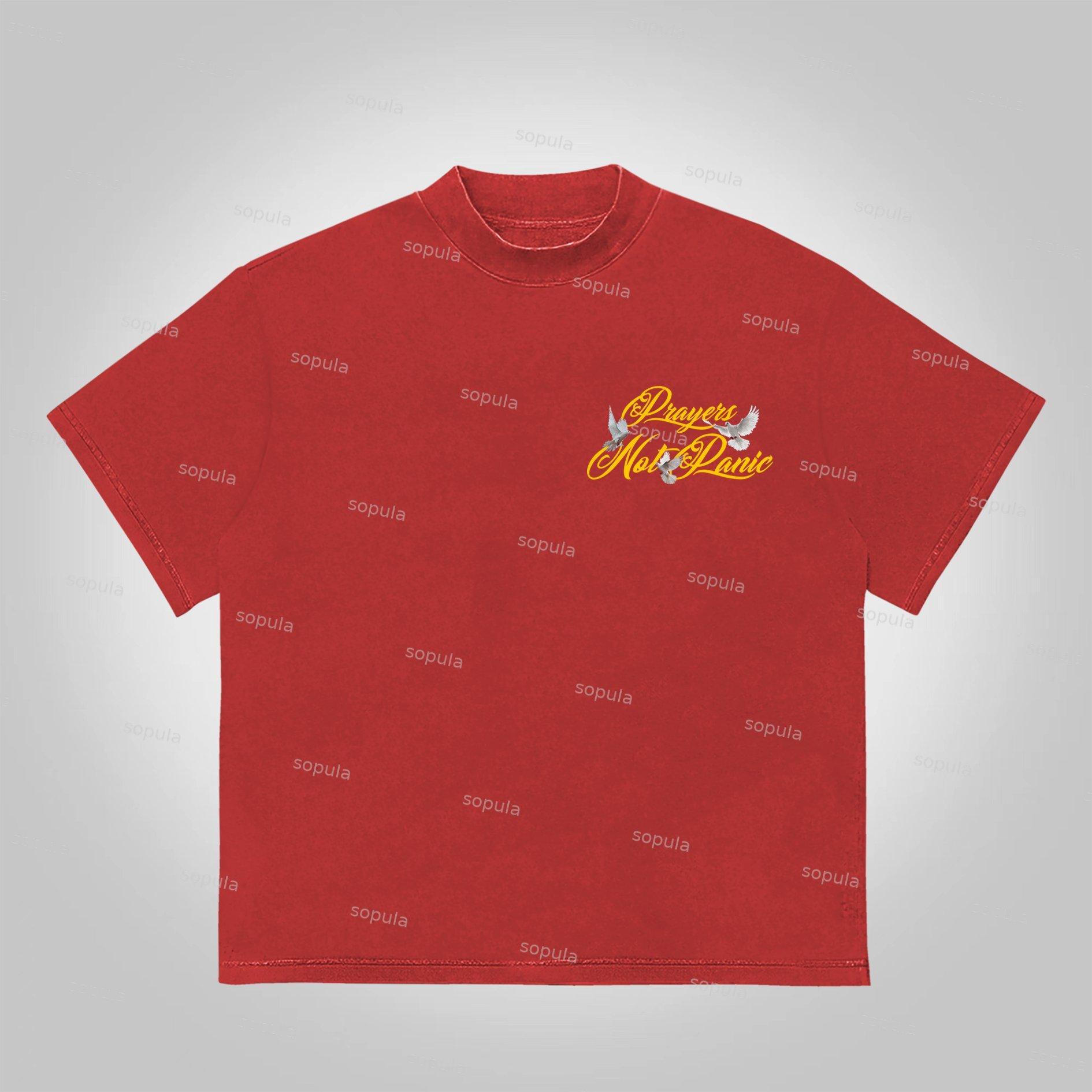 Sopula Prayers God Will Be By Your Side Printed Graphics Cotton T-Shirt Product Image