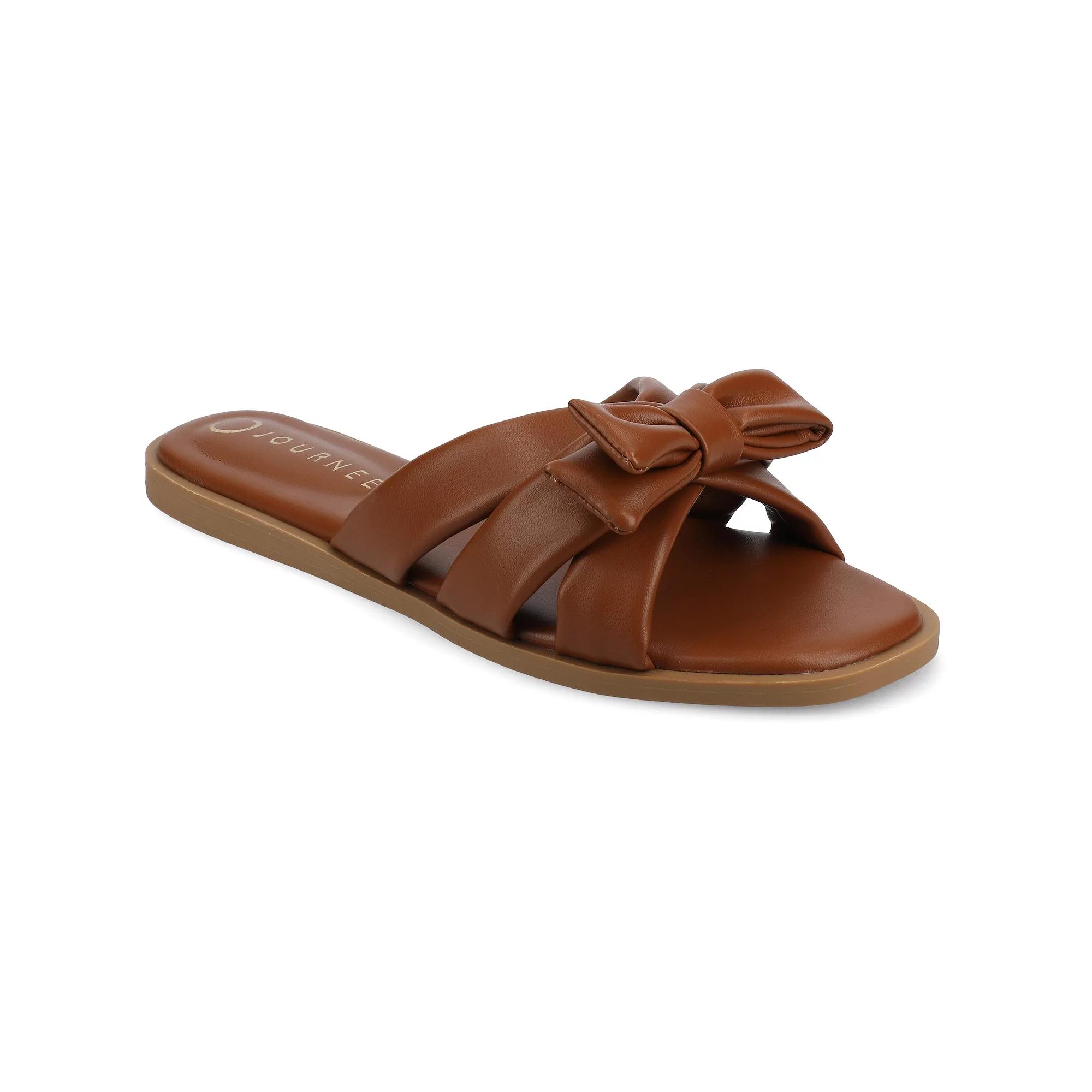 Journee Prylin Slip-On Bow Women's Flat Sandals,  Product Image