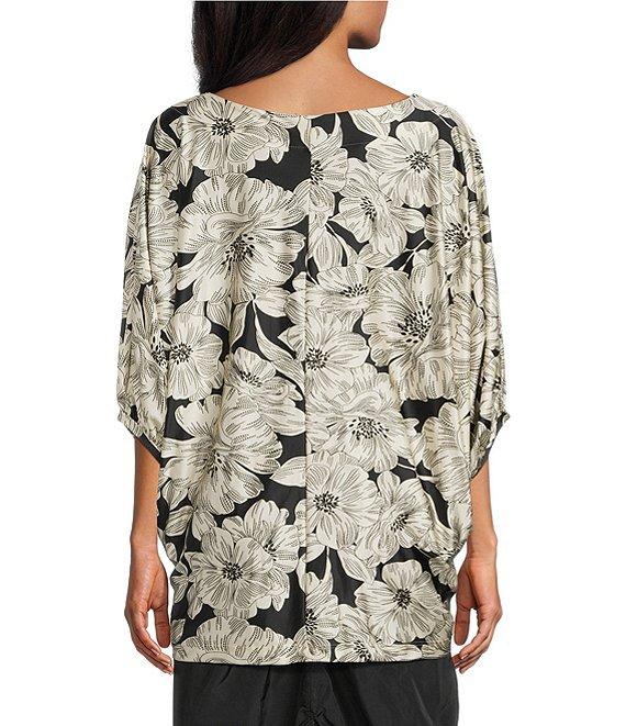 Bryn Walker Wilder Bianchi Neri Knit Boat Neck Elbow Sleeve Coordinating Tunic Product Image