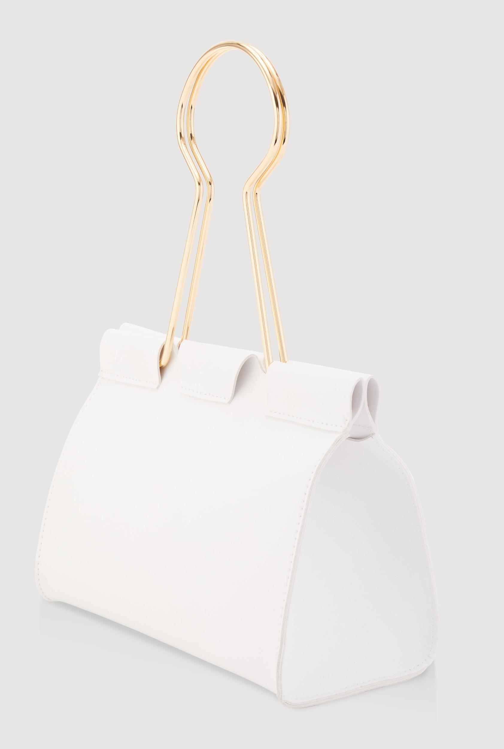 Paper Clip Clutch Handbag Female Product Image