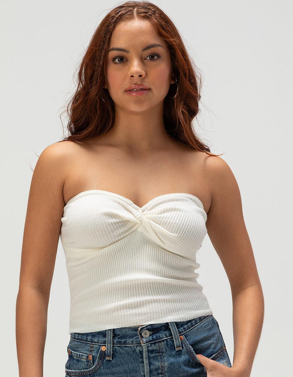 FULL TILT Twist Womens Tube Top - CREAM Product Image