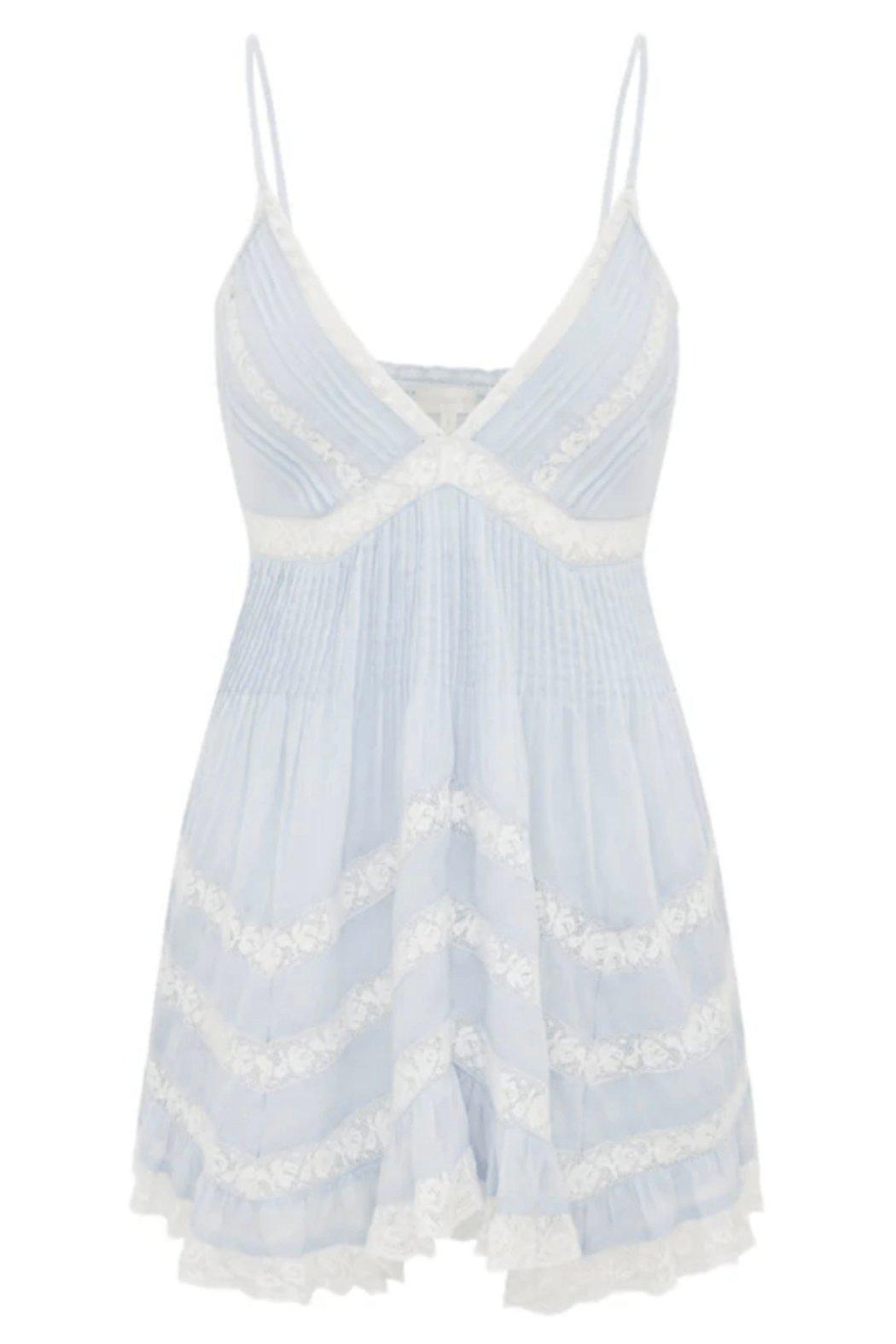Lace-Trimmed Mini Dress Product Image