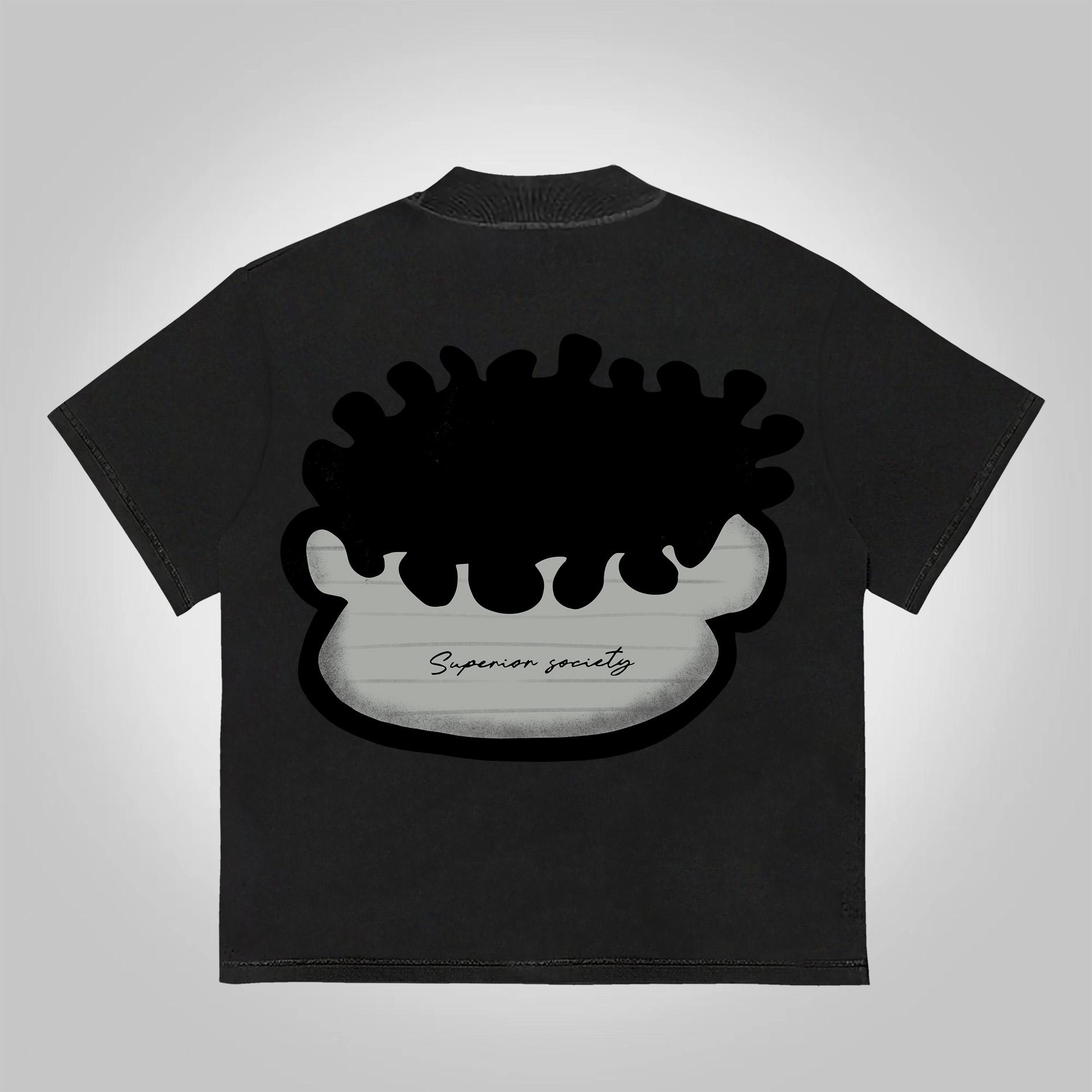 Vintage Big Face Graphic Cotton T-Shirt Product Image