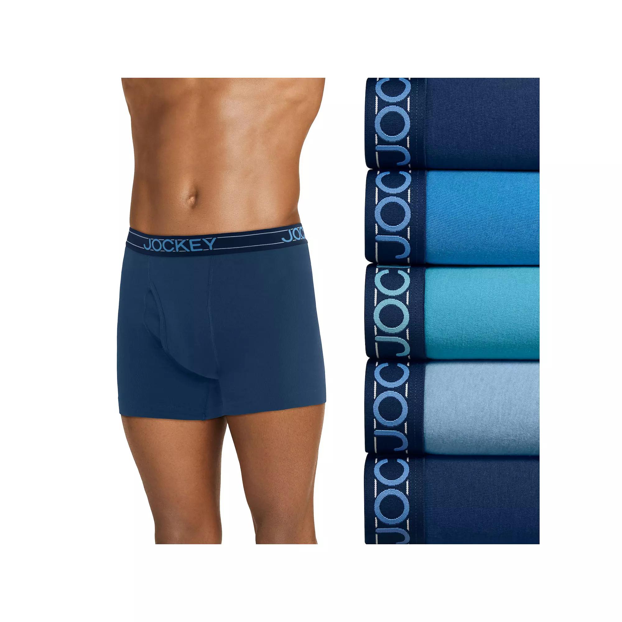 Men's Jockey® 4+1 Bonus Pack Cotton Blend 5" Boxer Briefs,  Product Image