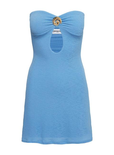 Marquita Strapless Mini Dress Blue Product Image