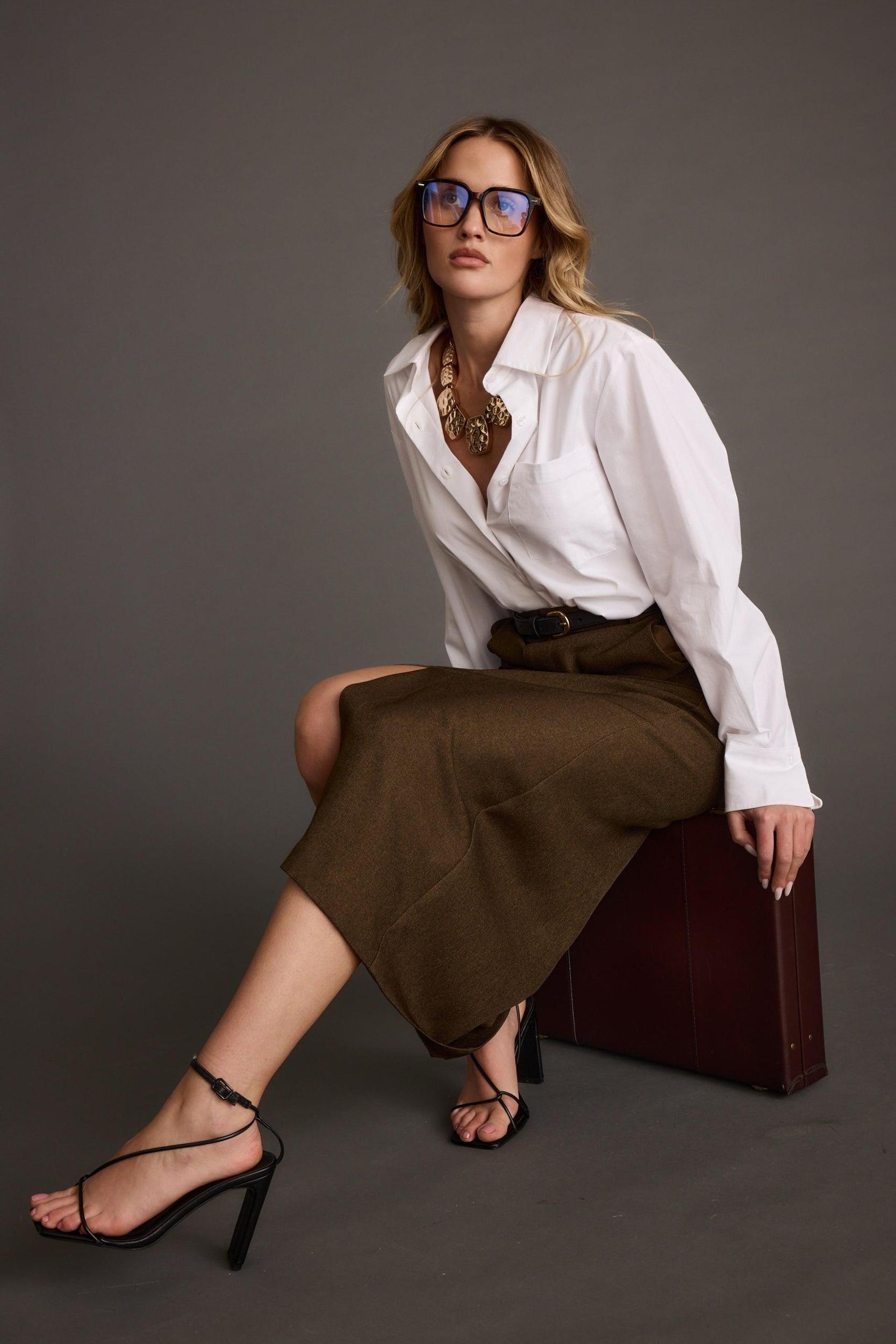 Perfect White Button Down + Pant Combo Product Image