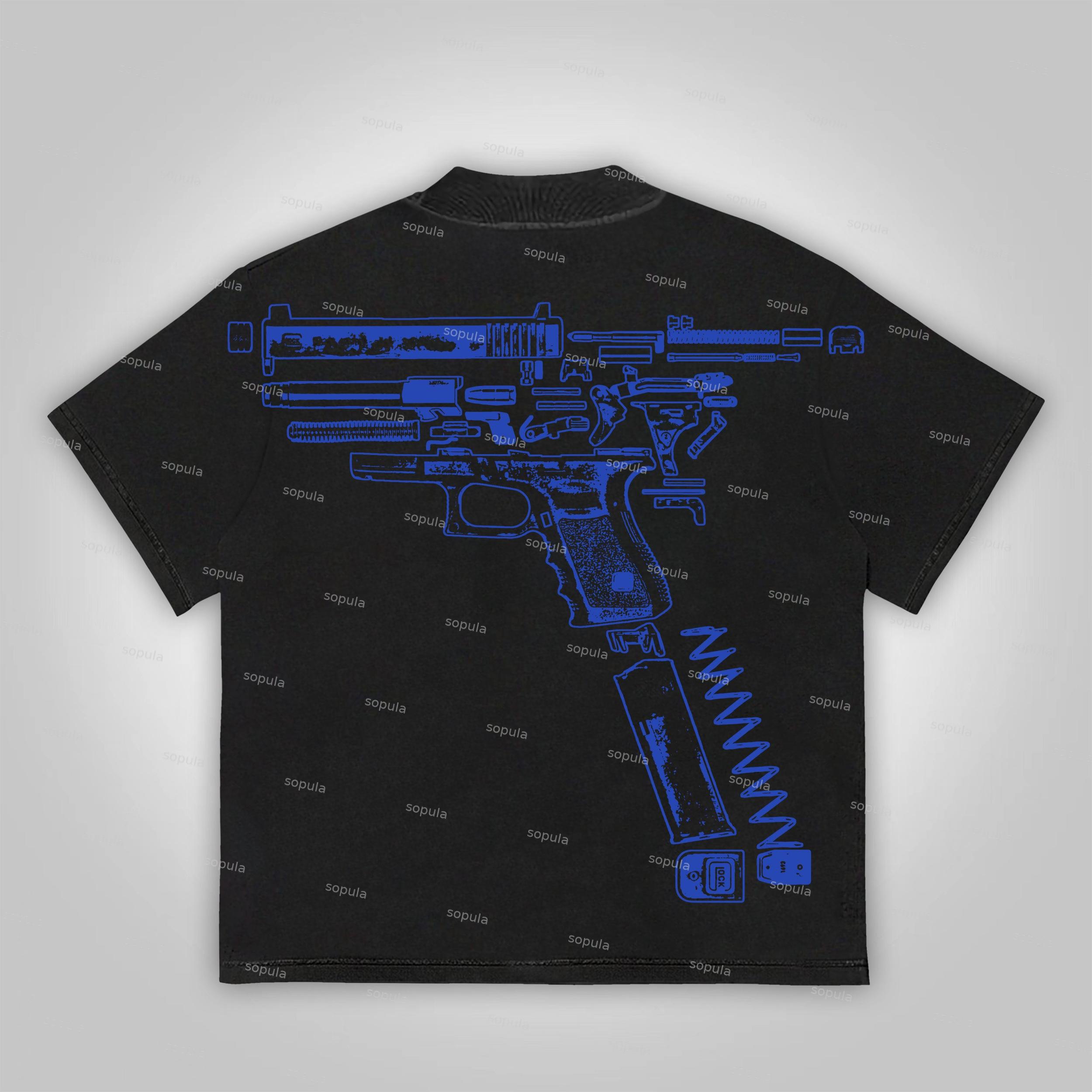 Sopula Vintage In Glock We Trust Graphic Cotton T-Shirt Product Image