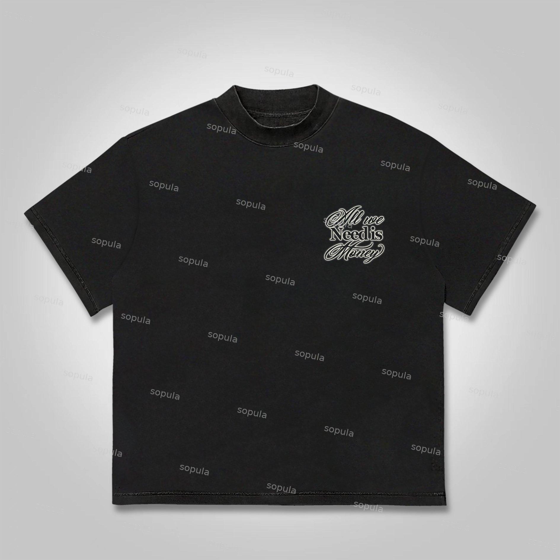 Sopula All We Need Is Money Cotton T-shirt Product Image