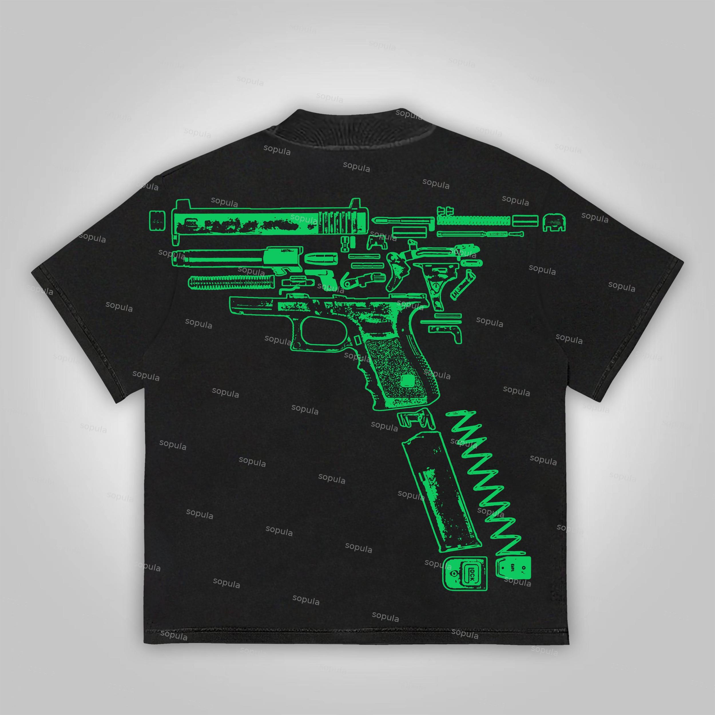 Sopula Vintage In Glock We Trust Graphic Cotton T-Shirt Product Image
