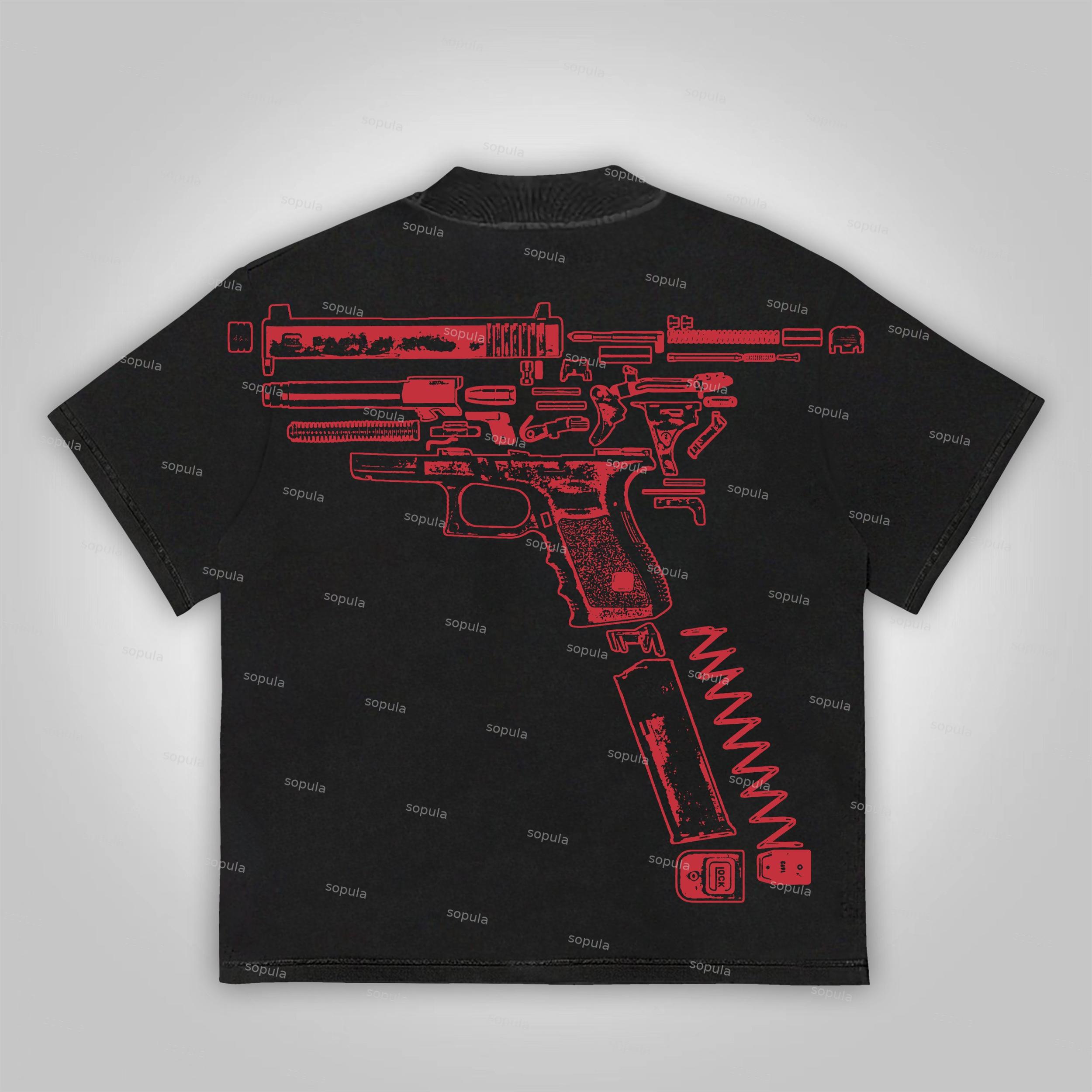 Sopula Vintage In Glock We Trust Graphic Cotton T-Shirt Product Image