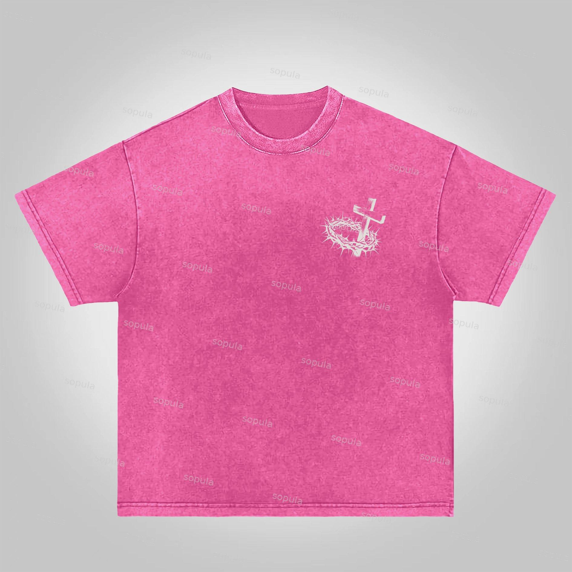 Sopula Jesus Paid It All Salvation Acid Washed T-shirt Product Image