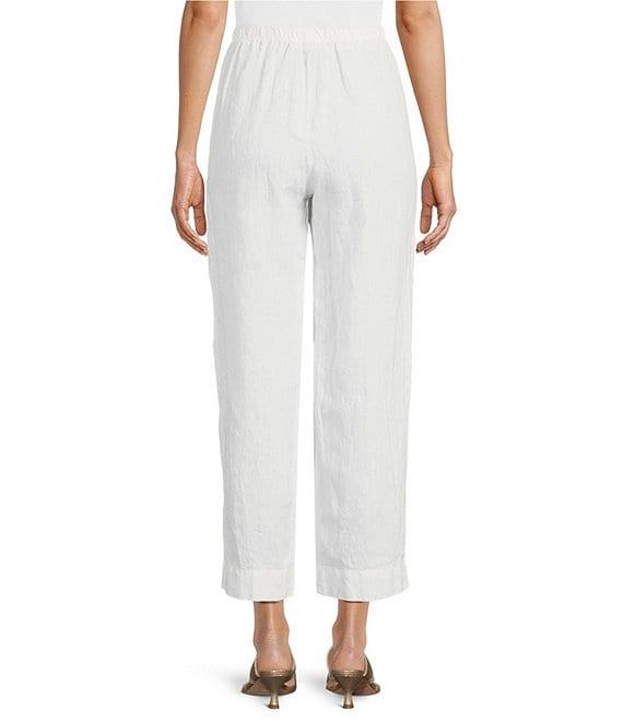 Bryn Walker Anka Light Linen Straight Leg Pull-On Pants Product Image