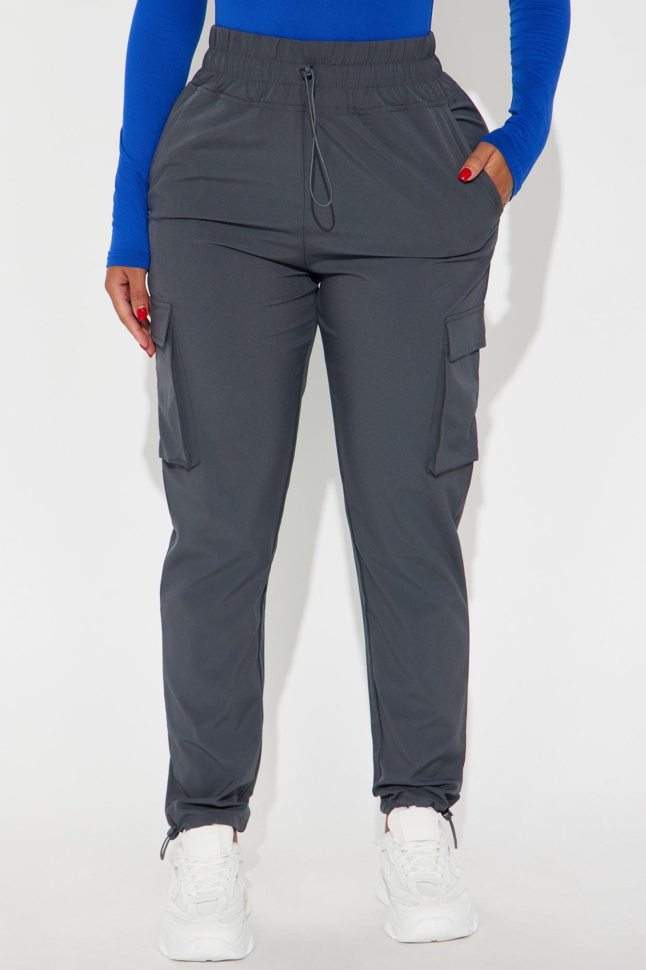 Clocked In Stretch Uniform Cinch Scrub Jogger Pants - Charcoal Product Image