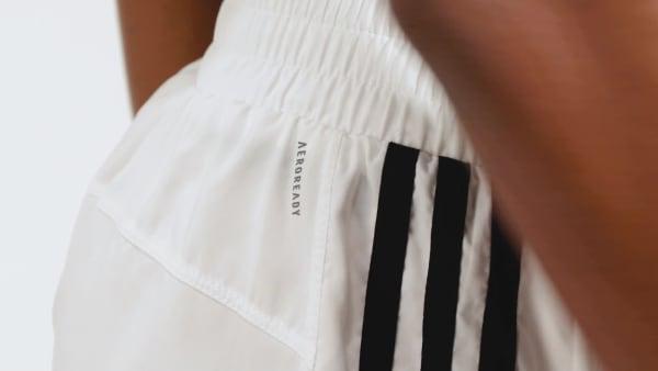 adidas Pacer Training 3-Stripes Woven High-Rise Shorts White L 3 Womens Product Image