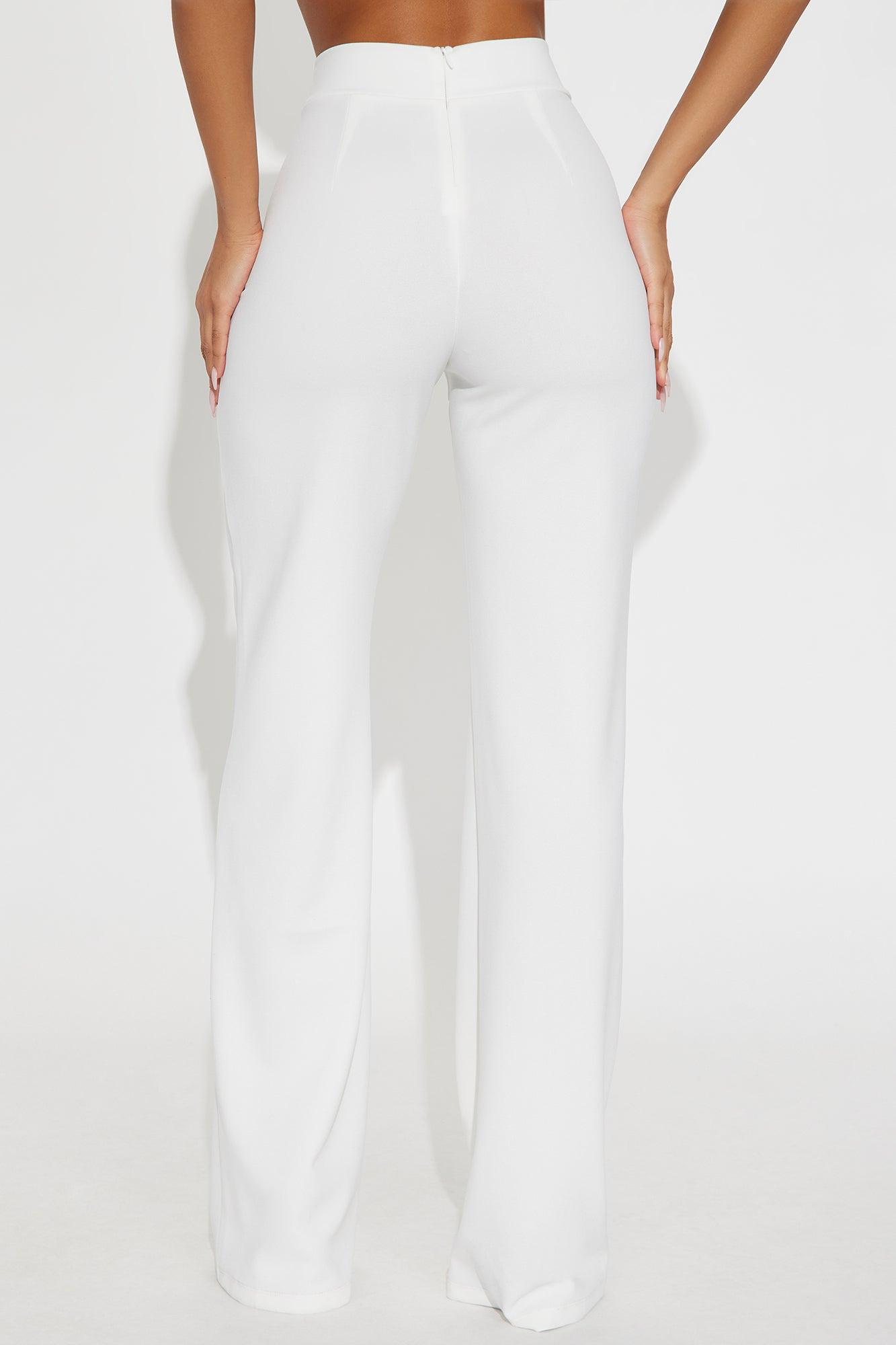 Victoria High Waisted Dress Pants - Ivory Female Product Image