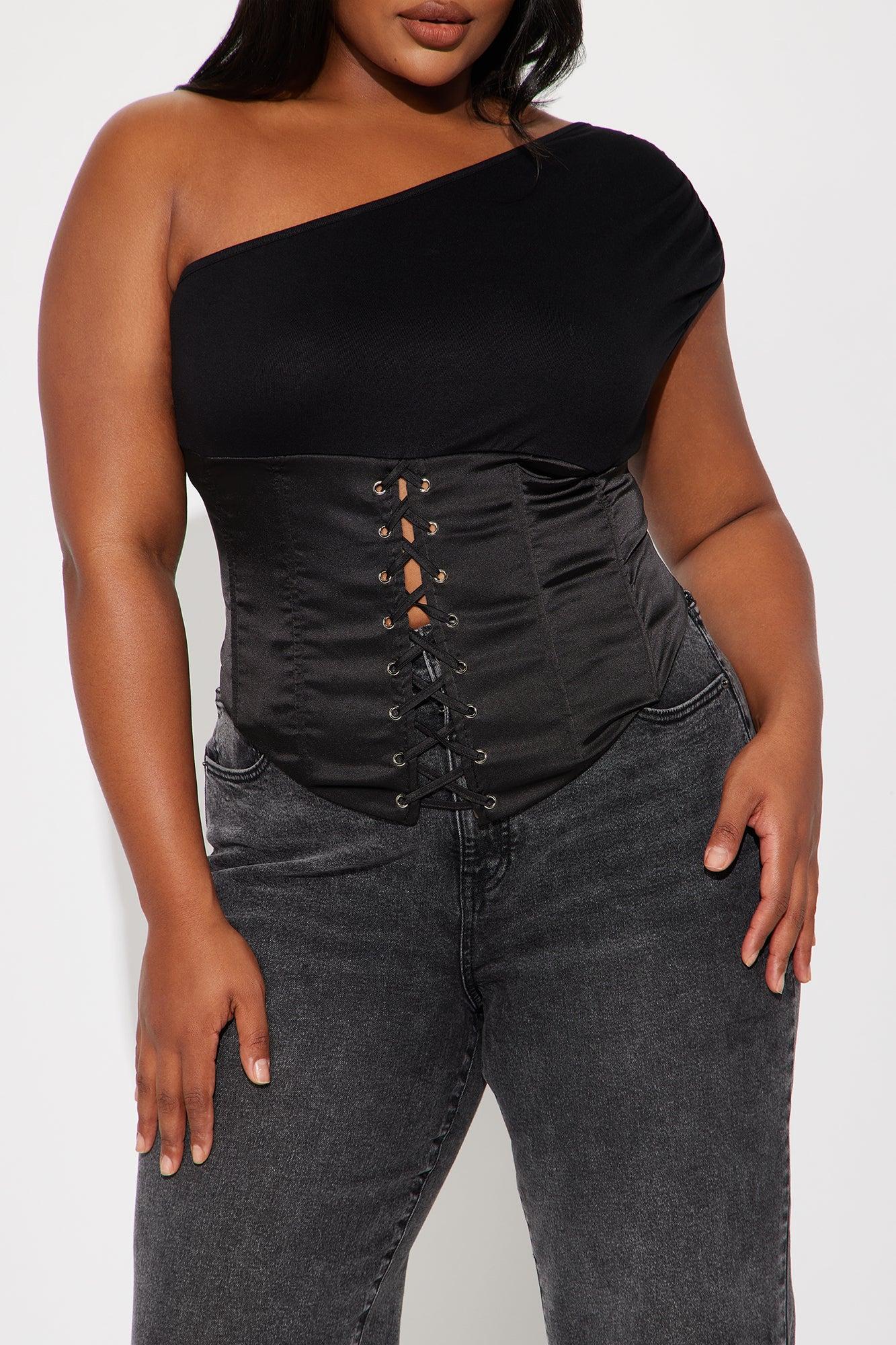 Love On The Line Corset Top - Black Product Image