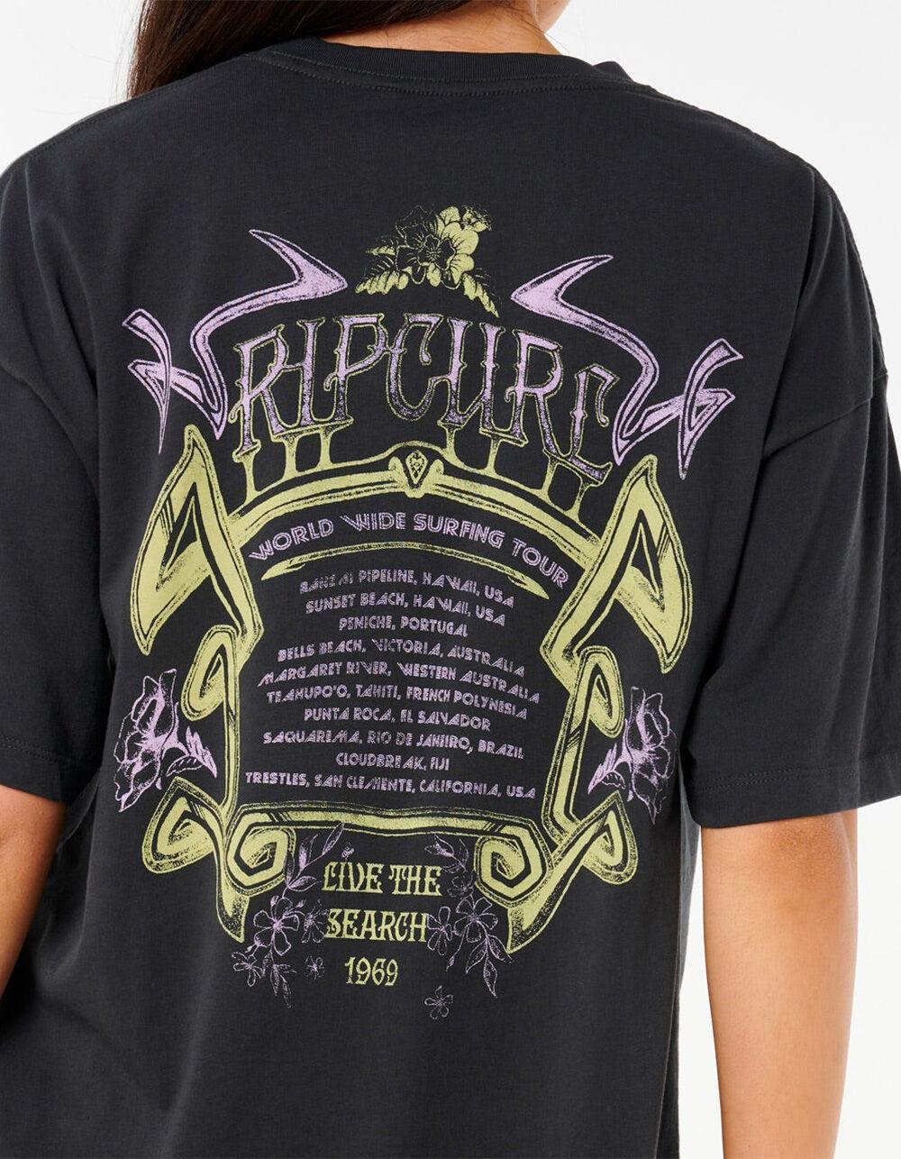 RIP CURL Tour Womens Heritage Tee - BLACK Product Image