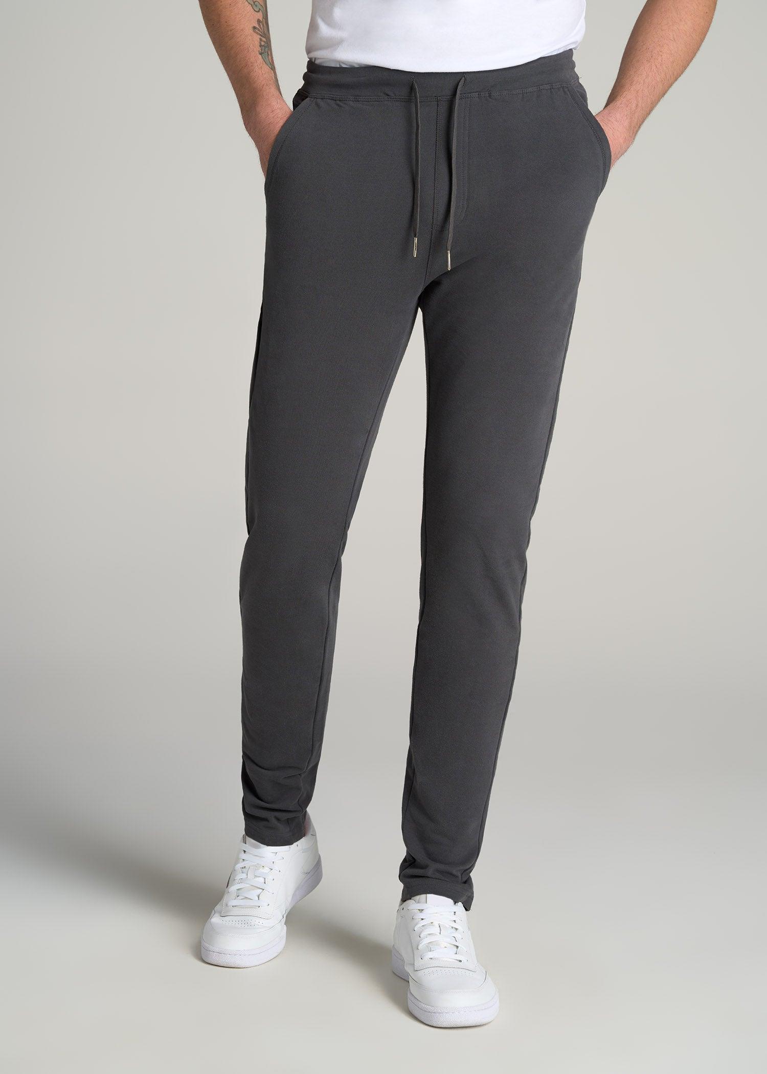 Microsanded French Terry Sweatpants for Tall Men in Navy Mix Male Product Image
