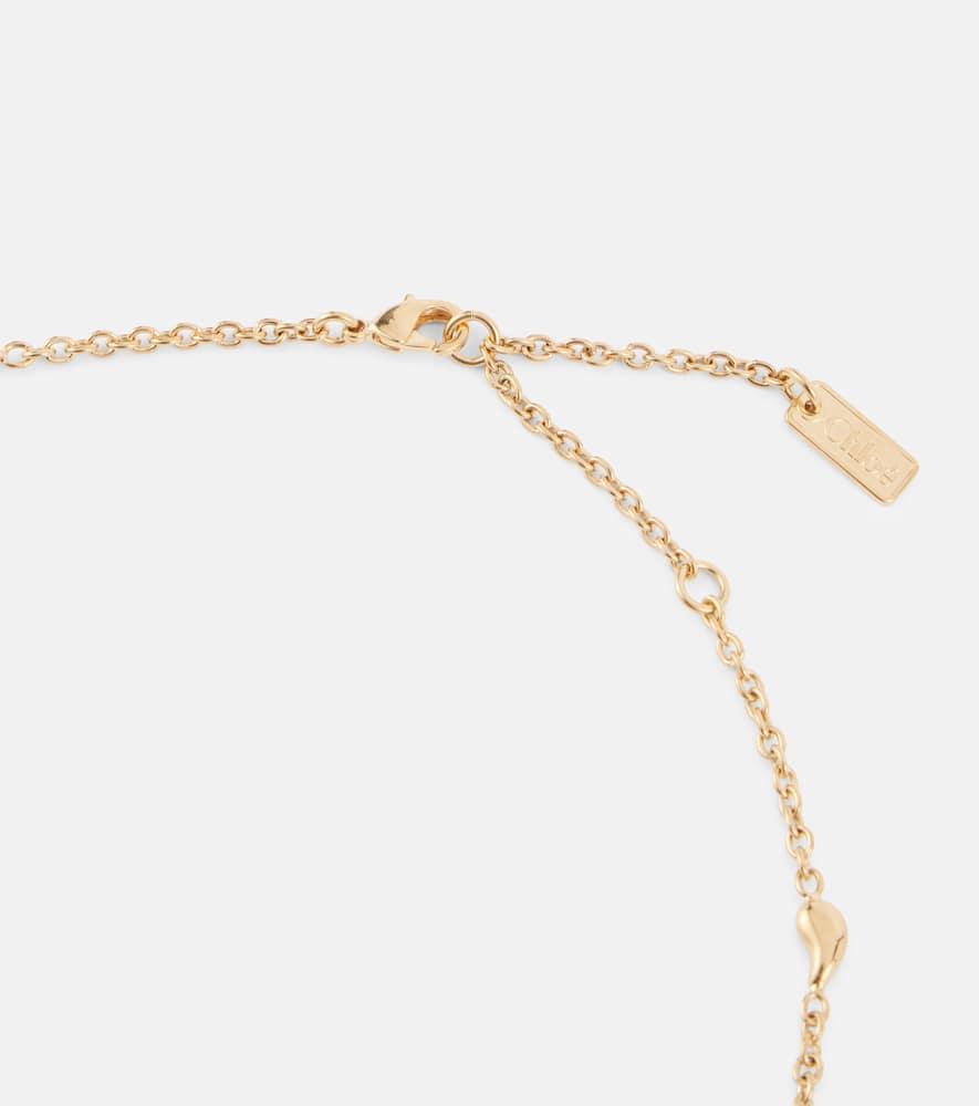 CHLOÉ Golden Logo Shells Necklace Product Image