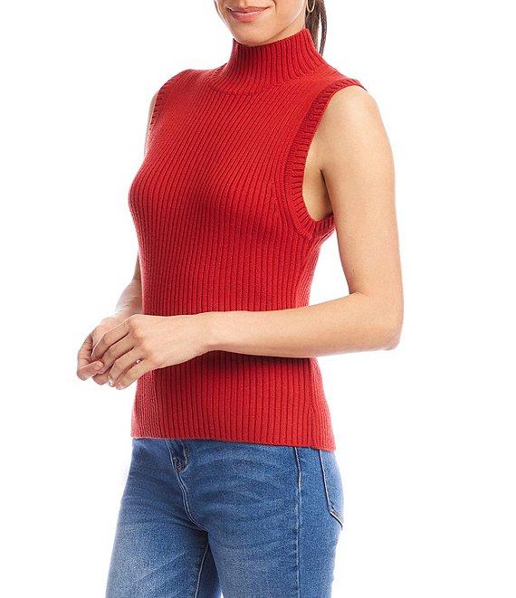 Karen Kane Ribbed Knit Turtleneck Tank Product Image